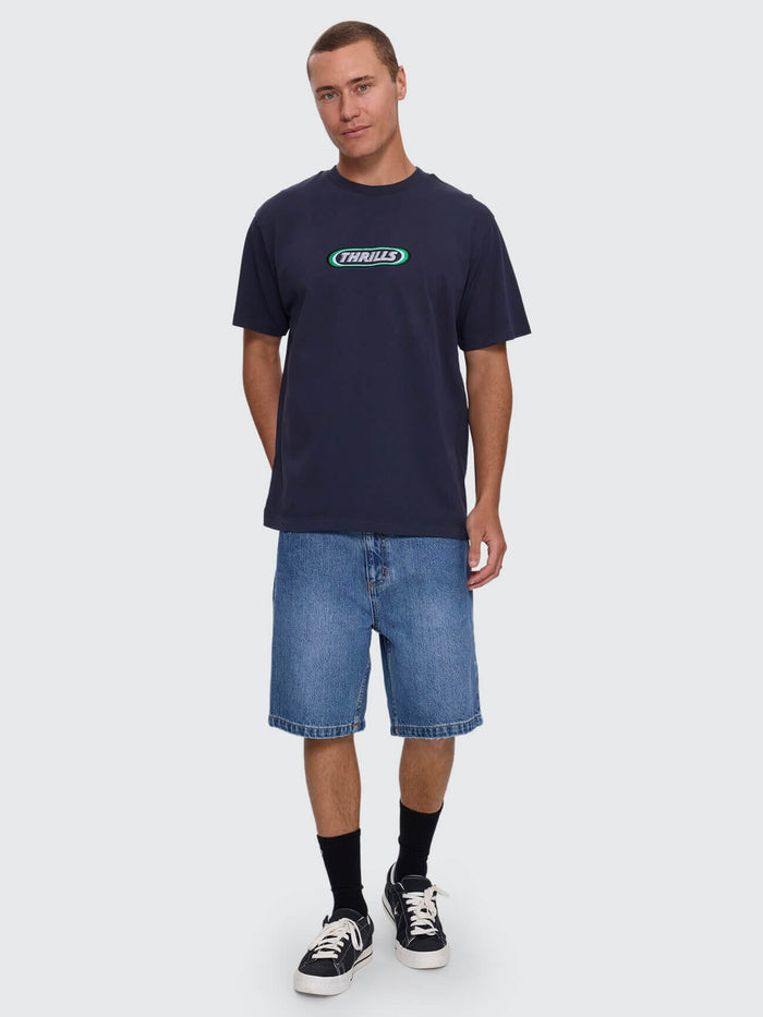Built to Win Embro Merch Fit Tee - Indigo Marble XS