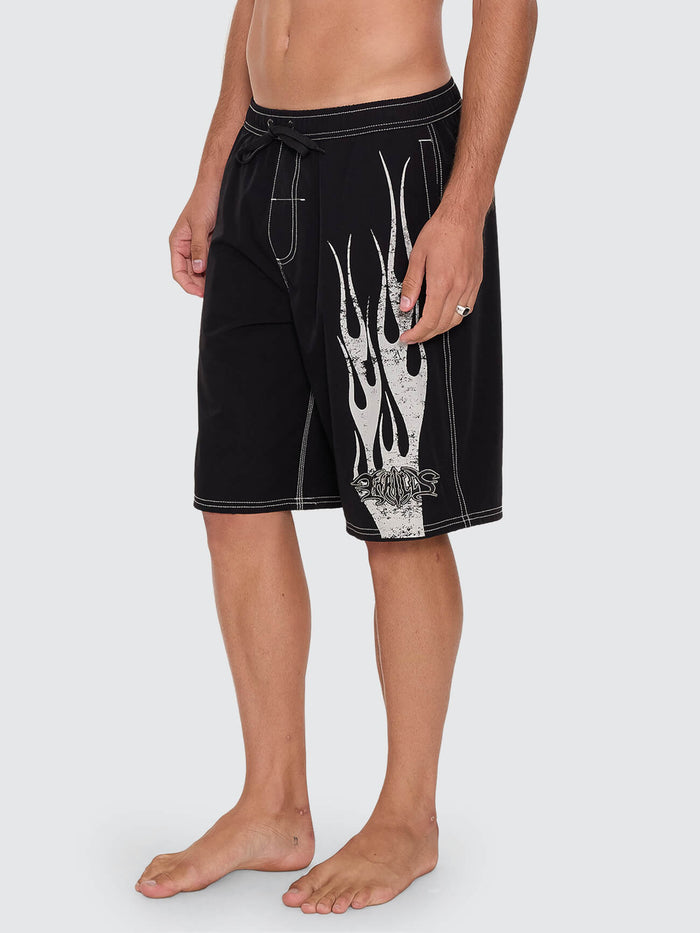 Mind Over Matter Elastic Boardshort - Black 26