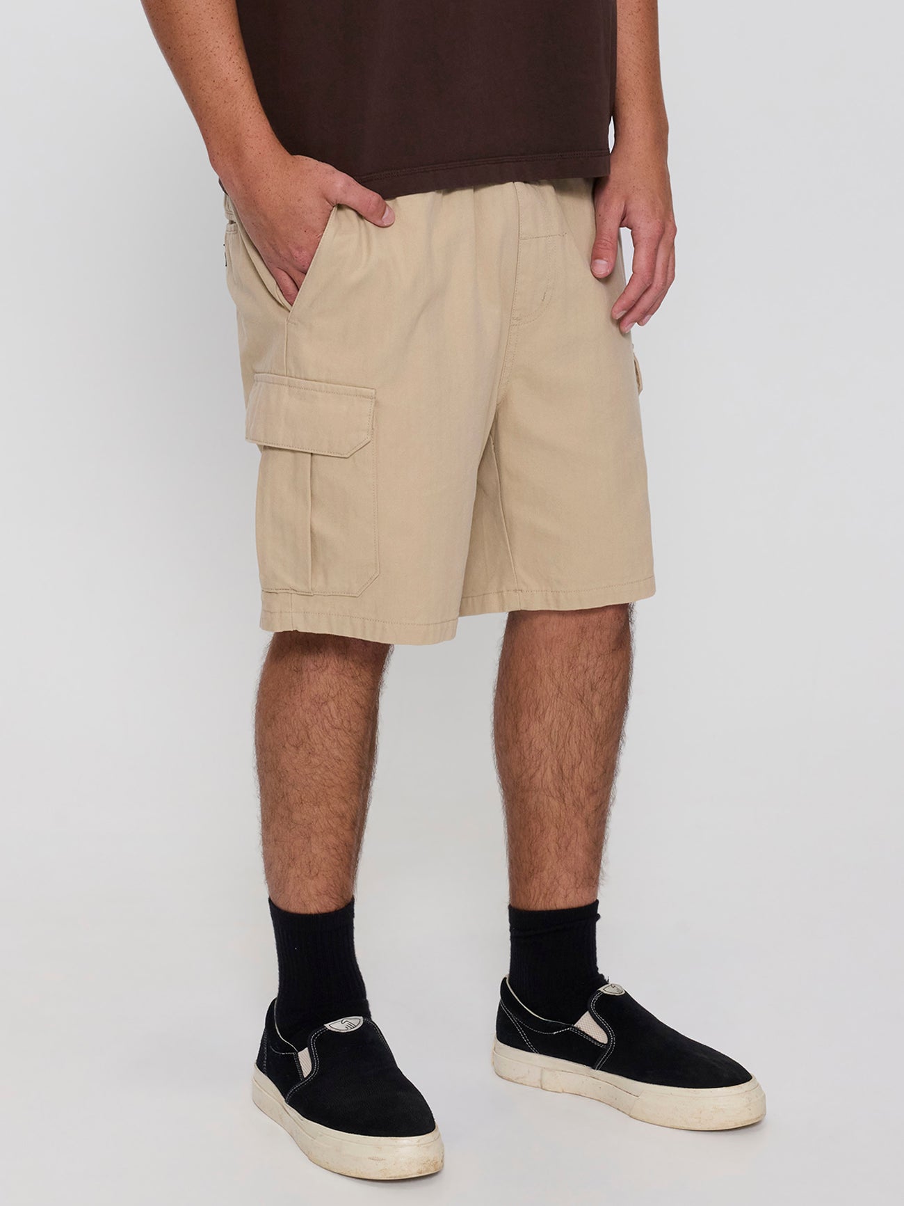 Bueno Elastic Cargo Short - Stone 26