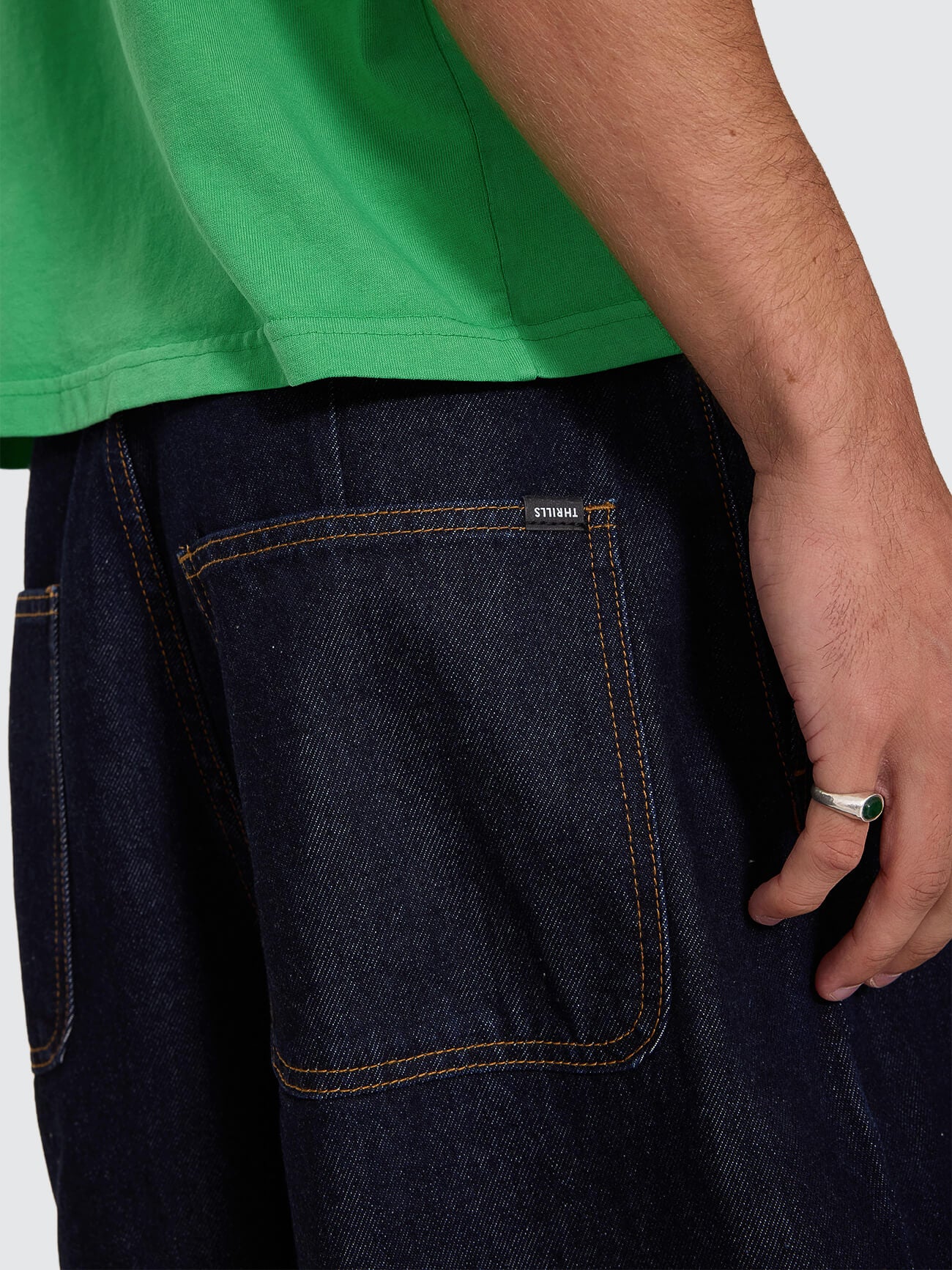 Chaos Barrel Leg Denim Balloon Baggy Short - Raw Indigo 26