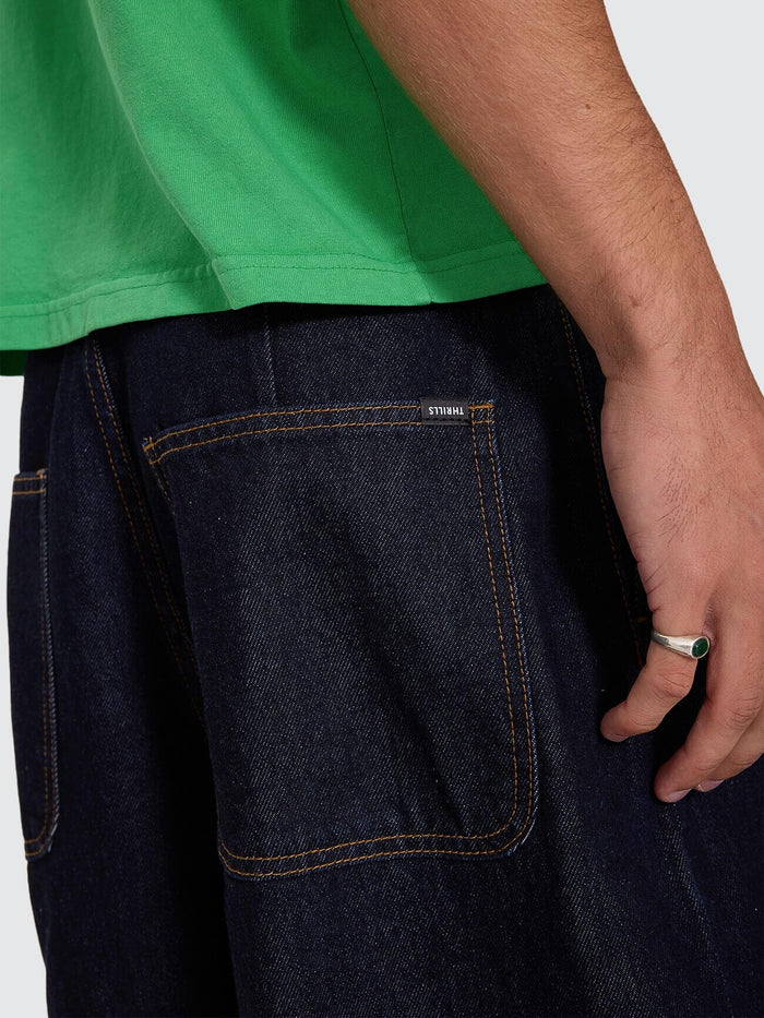 Chaos Barrel Leg Denim Balloon Baggy Short - Raw Indigo 26