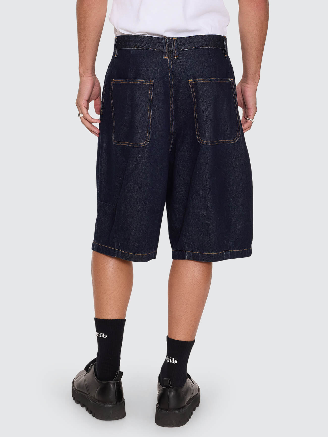 Chaos Barrel Leg Denim Balloon Baggy Short - Raw Indigo 26