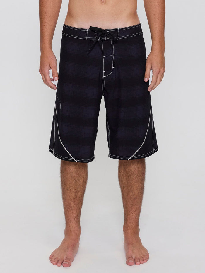 Dagger Boardshort - Black Plaid 26