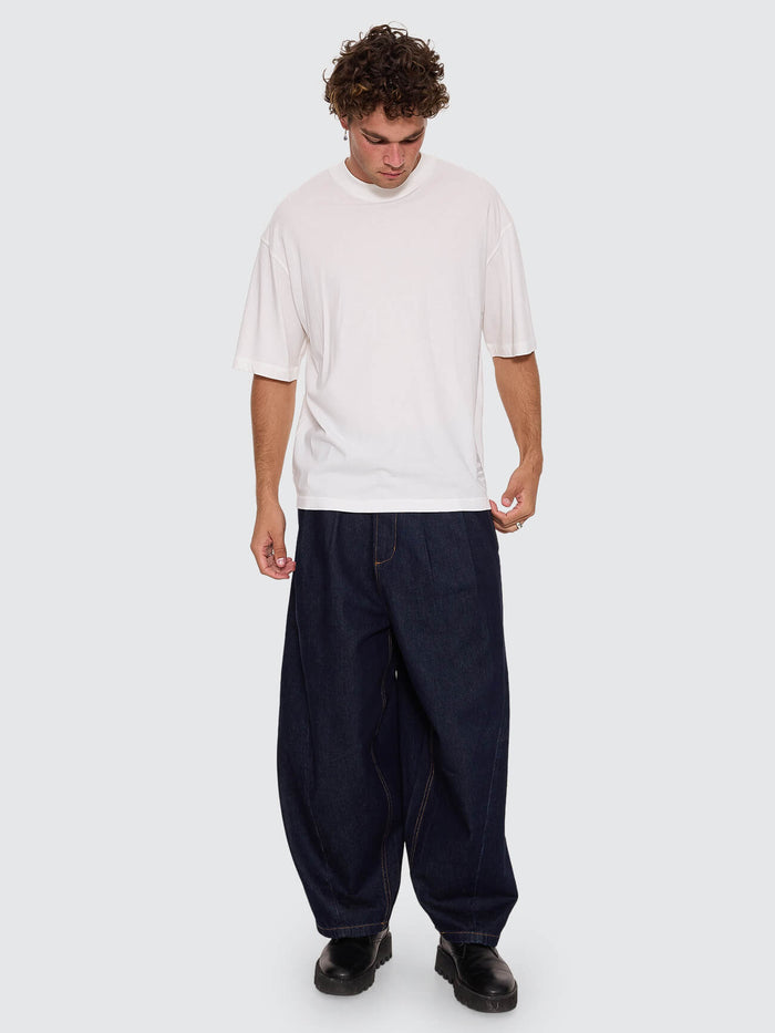 Chaos Barrel Leg Denim Balloon Baggy Pant - Raw Indigo 26