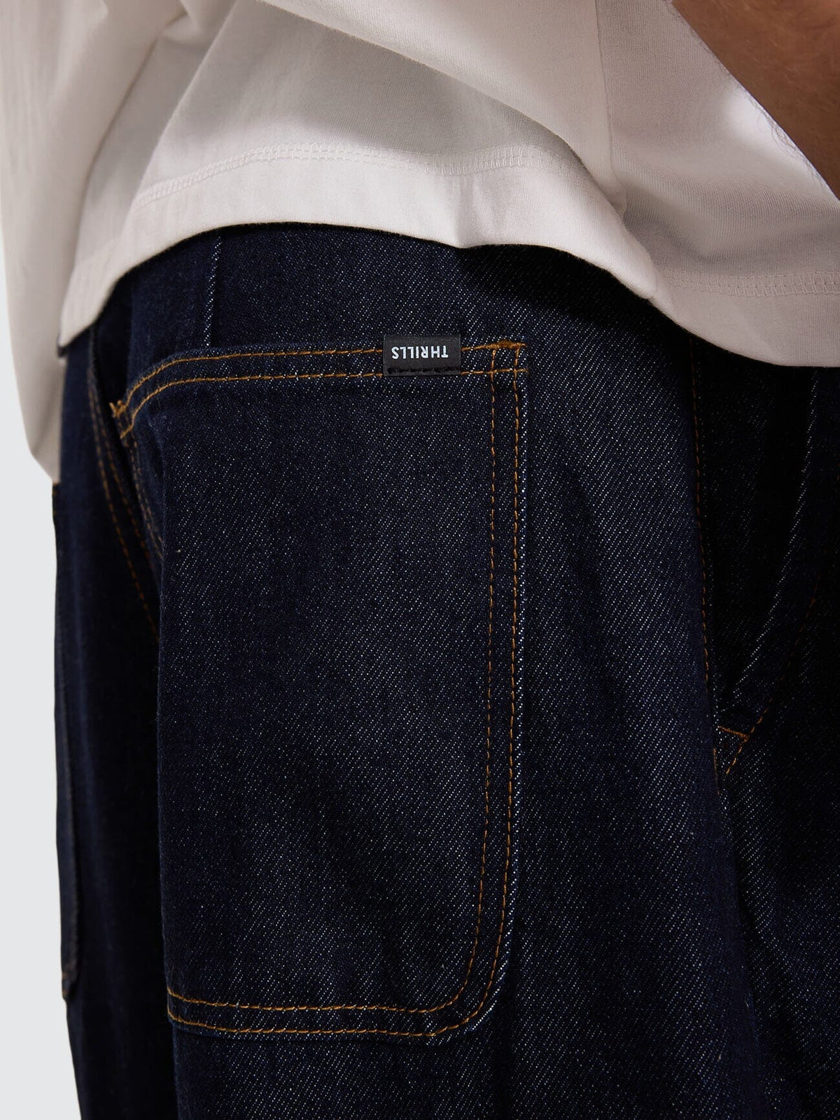 Chaos Barrel Leg Denim Balloon Baggy Pant - Raw Indigo 26