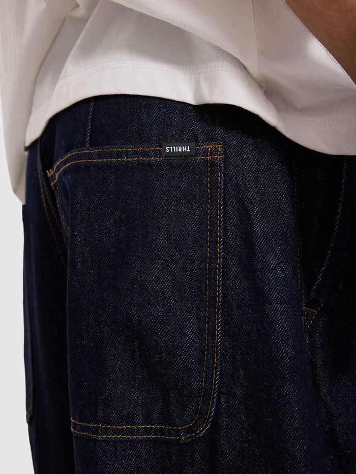 Chaos Barrel Leg Denim Balloon Baggy Pant - Raw Indigo 26