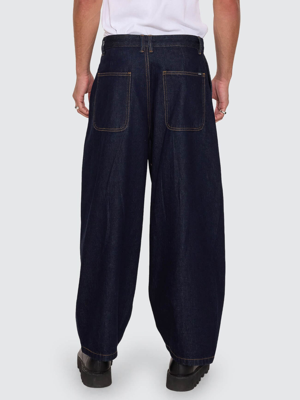 Chaos Barrel Leg Denim Balloon Baggy Pant - Raw Indigo 26