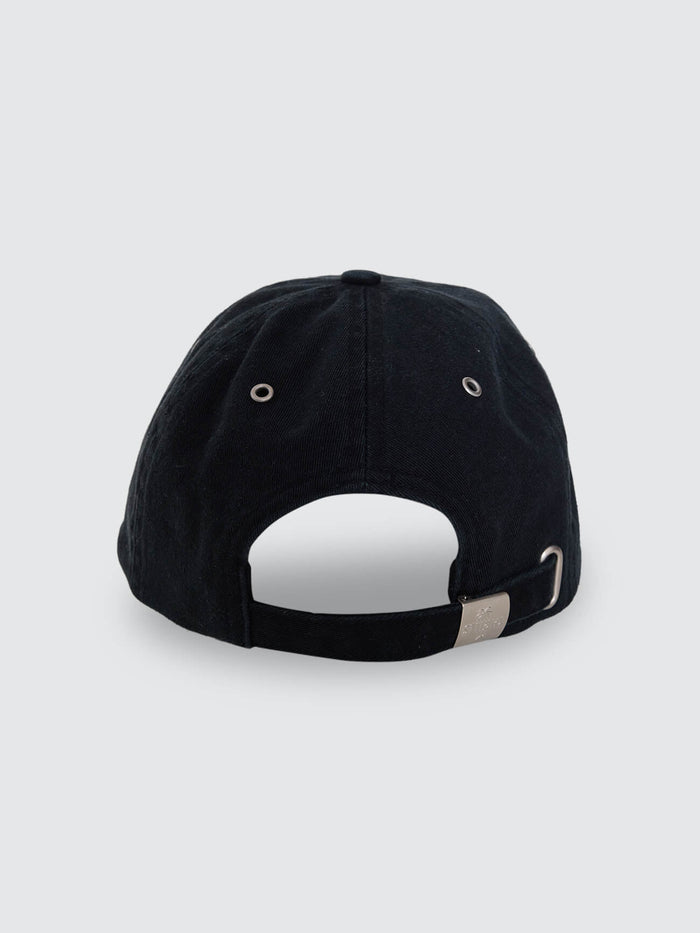 Staggered 6 Panel Cap - Black One Size