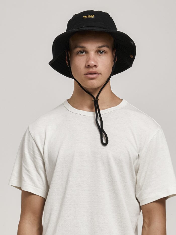 Thrills Union Wide Brim Hat - Black