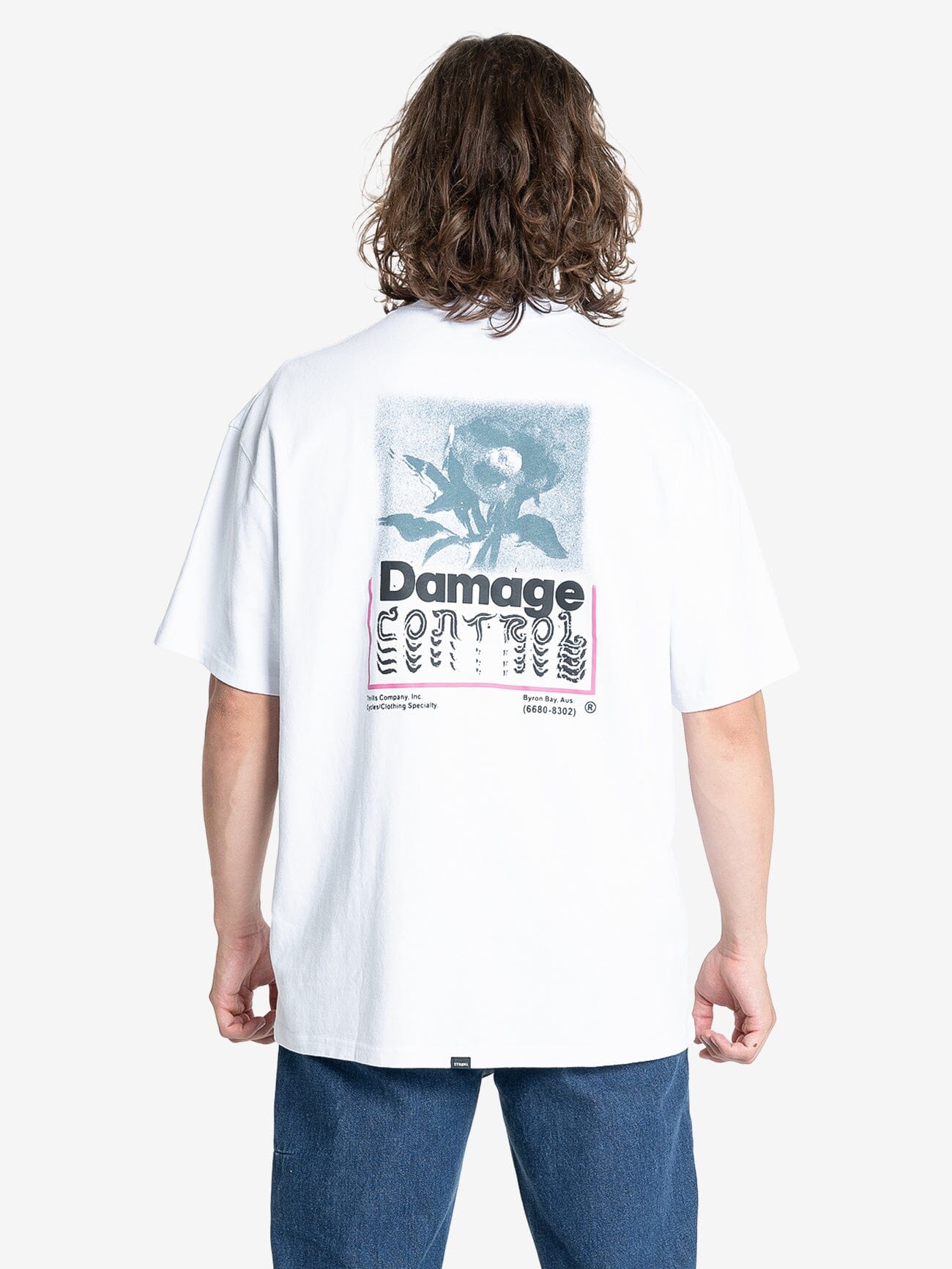 Controlled Damage Box Fit Oversize Tee - White XS