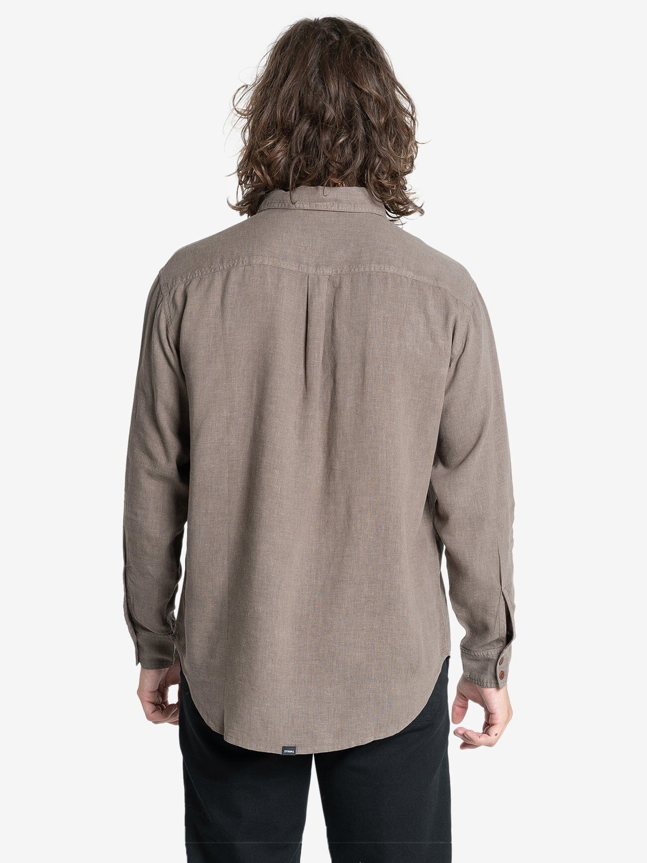 Hemp Minimal Thrills Oversize Long Sleeve Shirt - Light Canteen XS