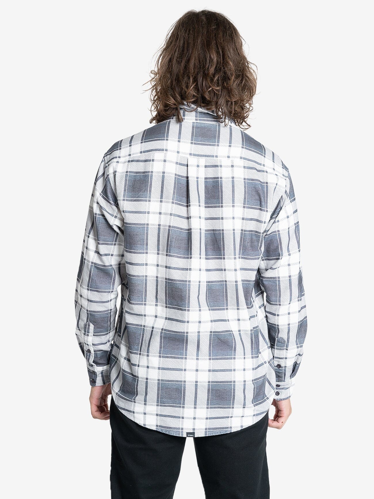 Thrills Union Check Flannel - Dark Charcoal XS