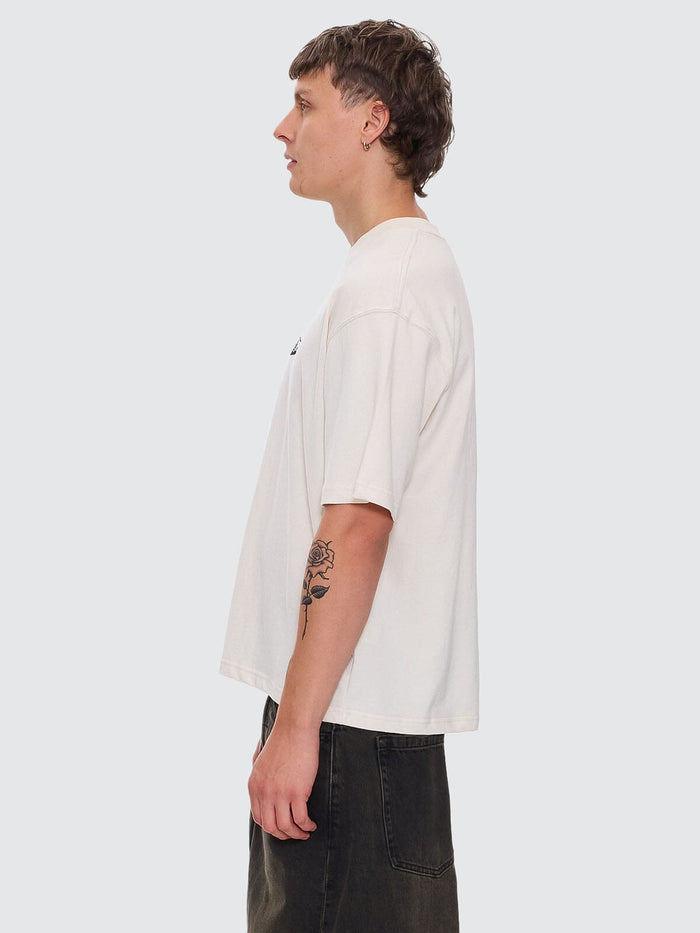 Lifted Spirits Embro Box Fit Oversize Short Tee - Unbleached XS