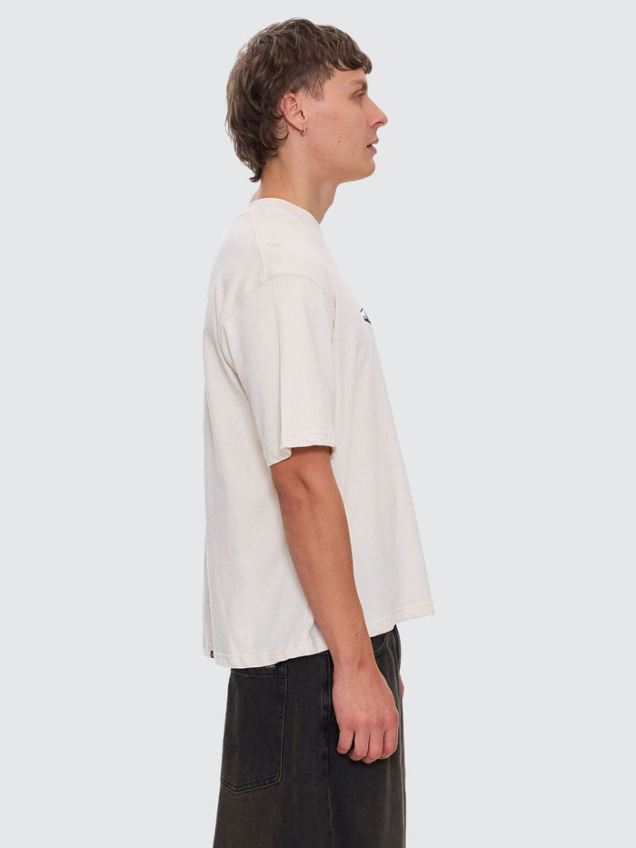 Lifted Spirits Embro Box Fit Oversize Short Tee - Unbleached XS