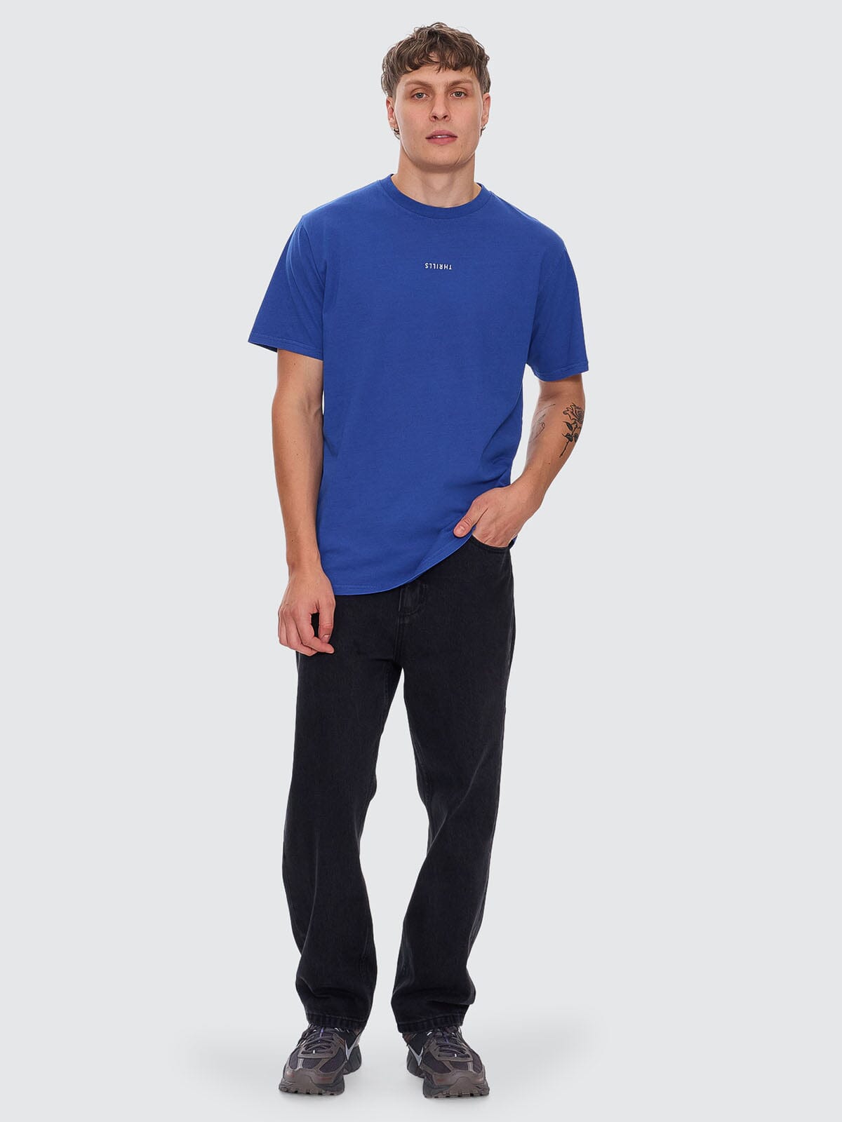 Minimal Thrills Merch Fit Tee - New Royal XS