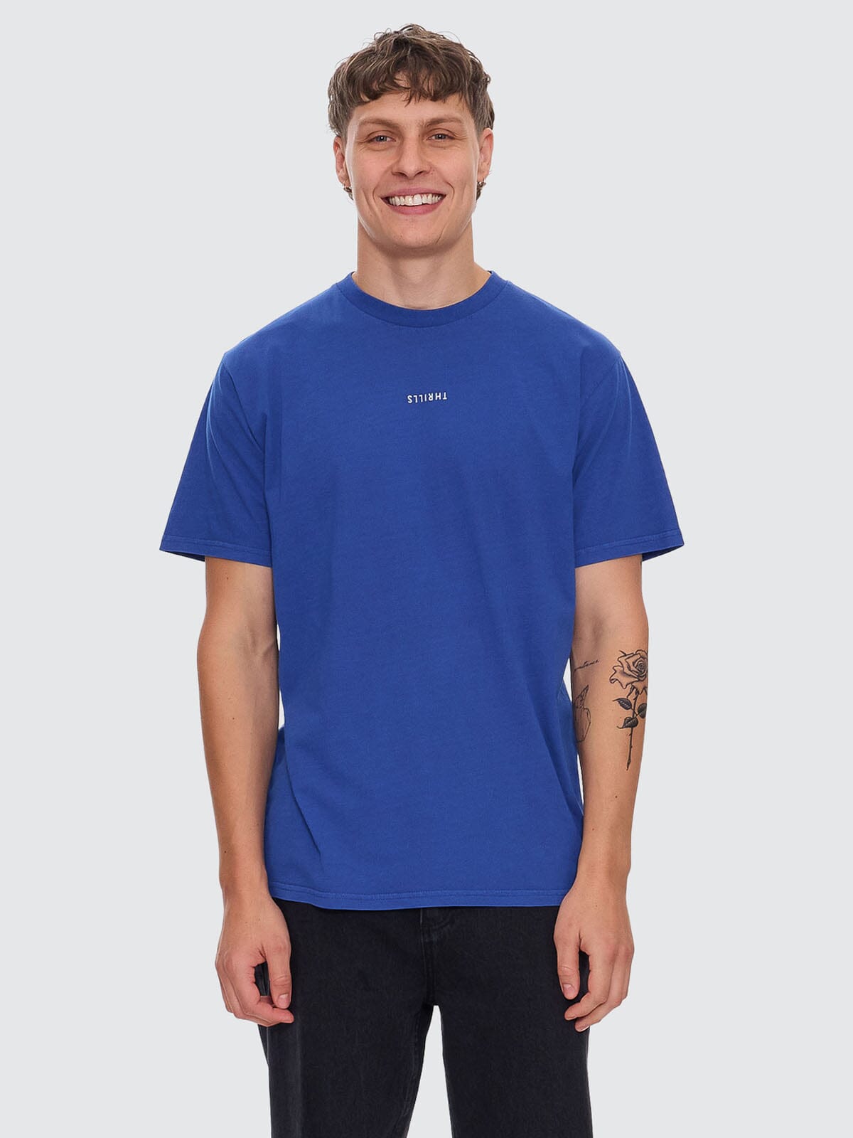Minimal Thrills Merch Fit Tee - New Royal XS