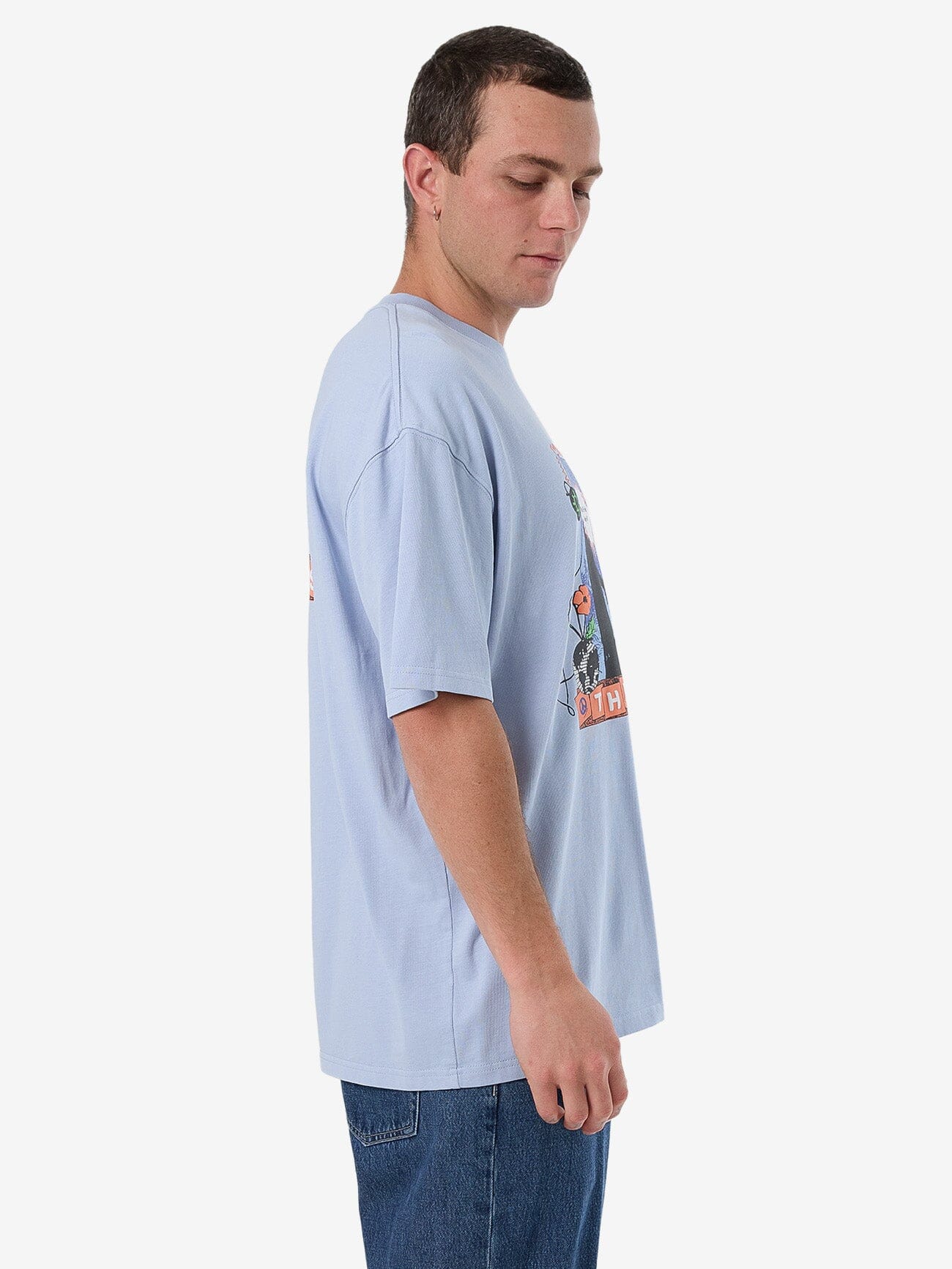 What's Really Going On Box Fit Oversize Tee - Skyway XS