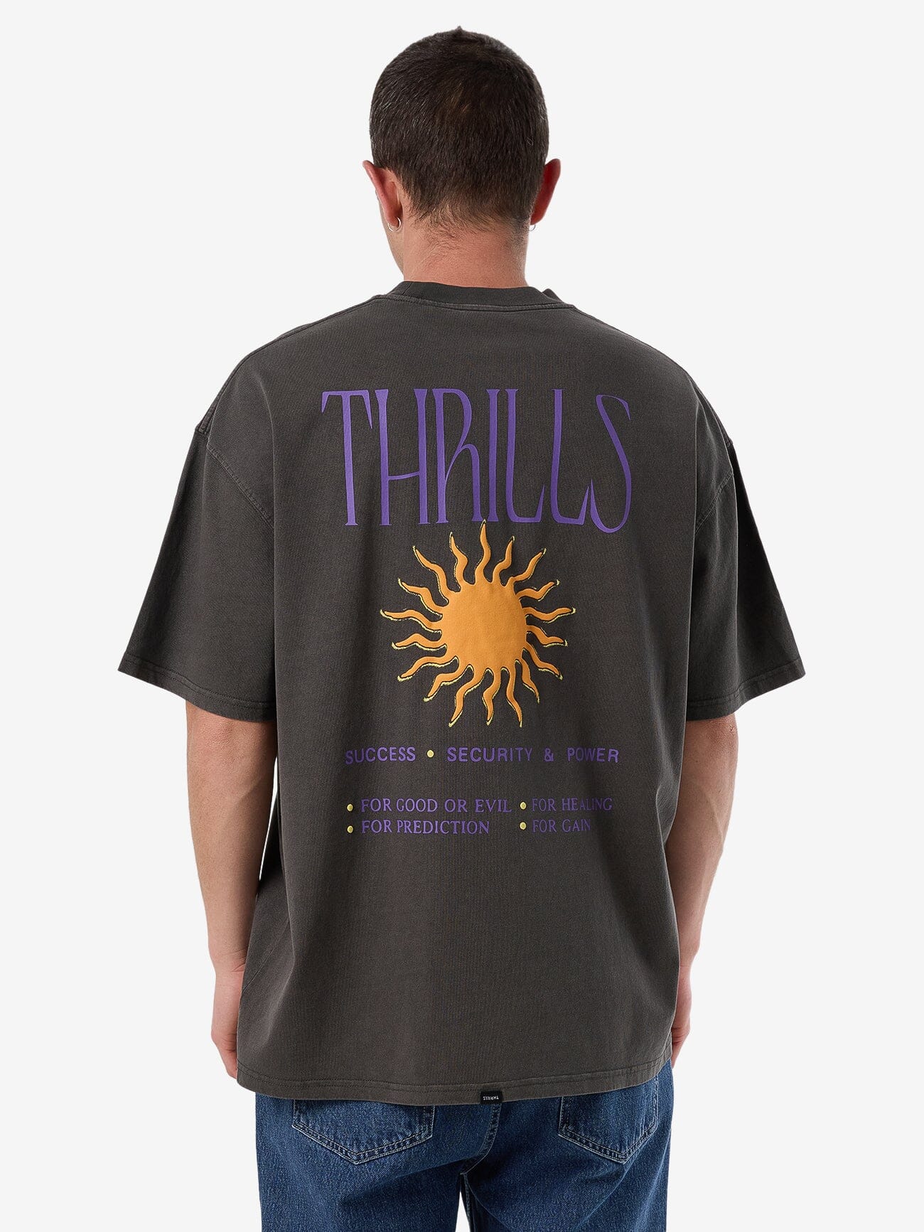 Powerful Security & Success Box Fit Oversize Tee - Merch Black