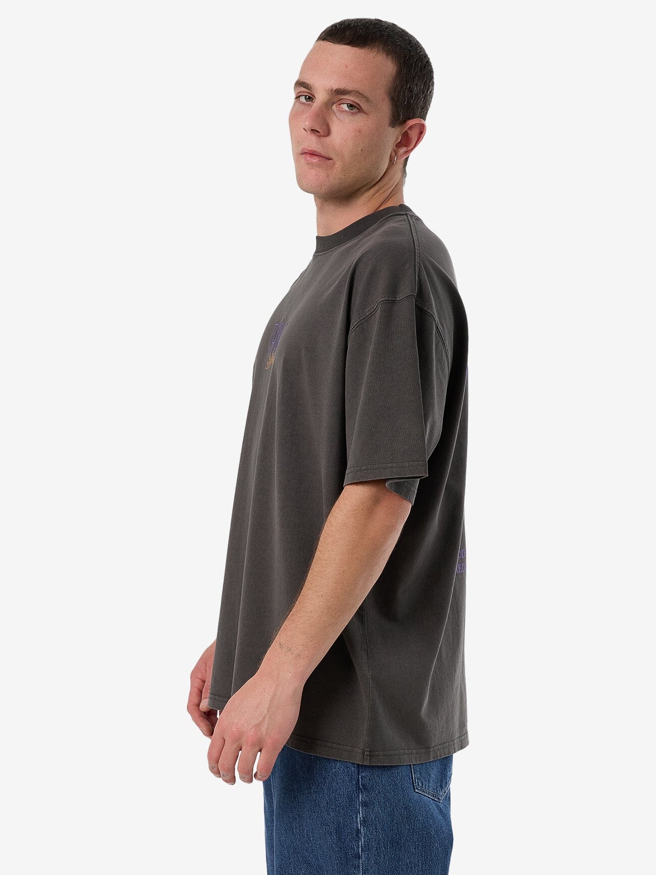 Powerful Security & Success Box Fit Oversize Tee - Merch Black