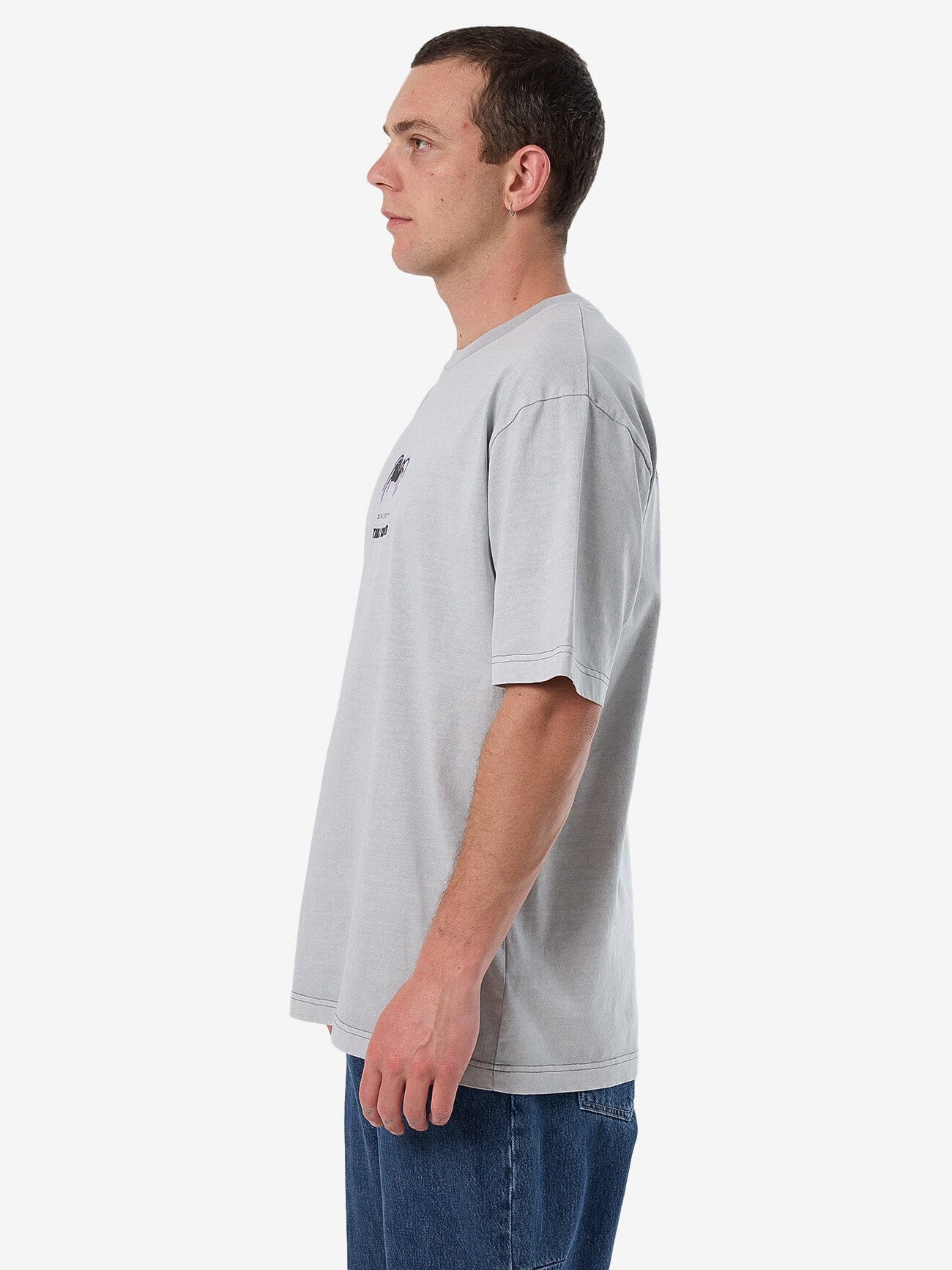 Do Not Limit Your Mind Oversize Fit Tee - Glacier Grey