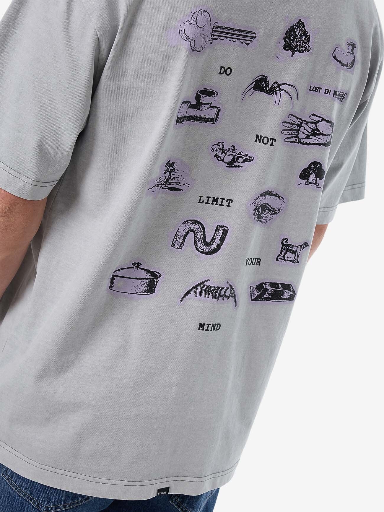 Do Not Limit Your Mind Oversize Fit Tee - Glacier Grey