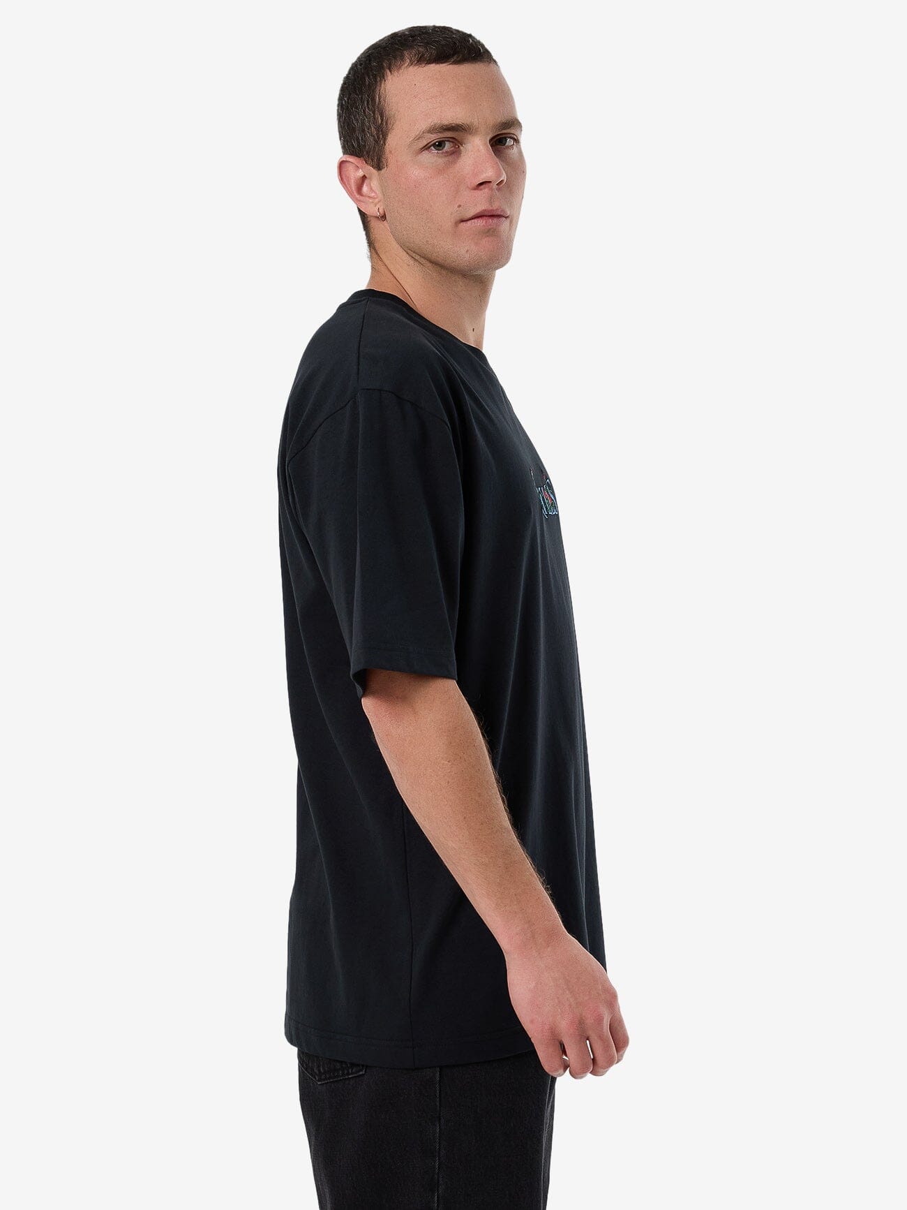 Thorned Oversize Fit Tee - Faded Black XS