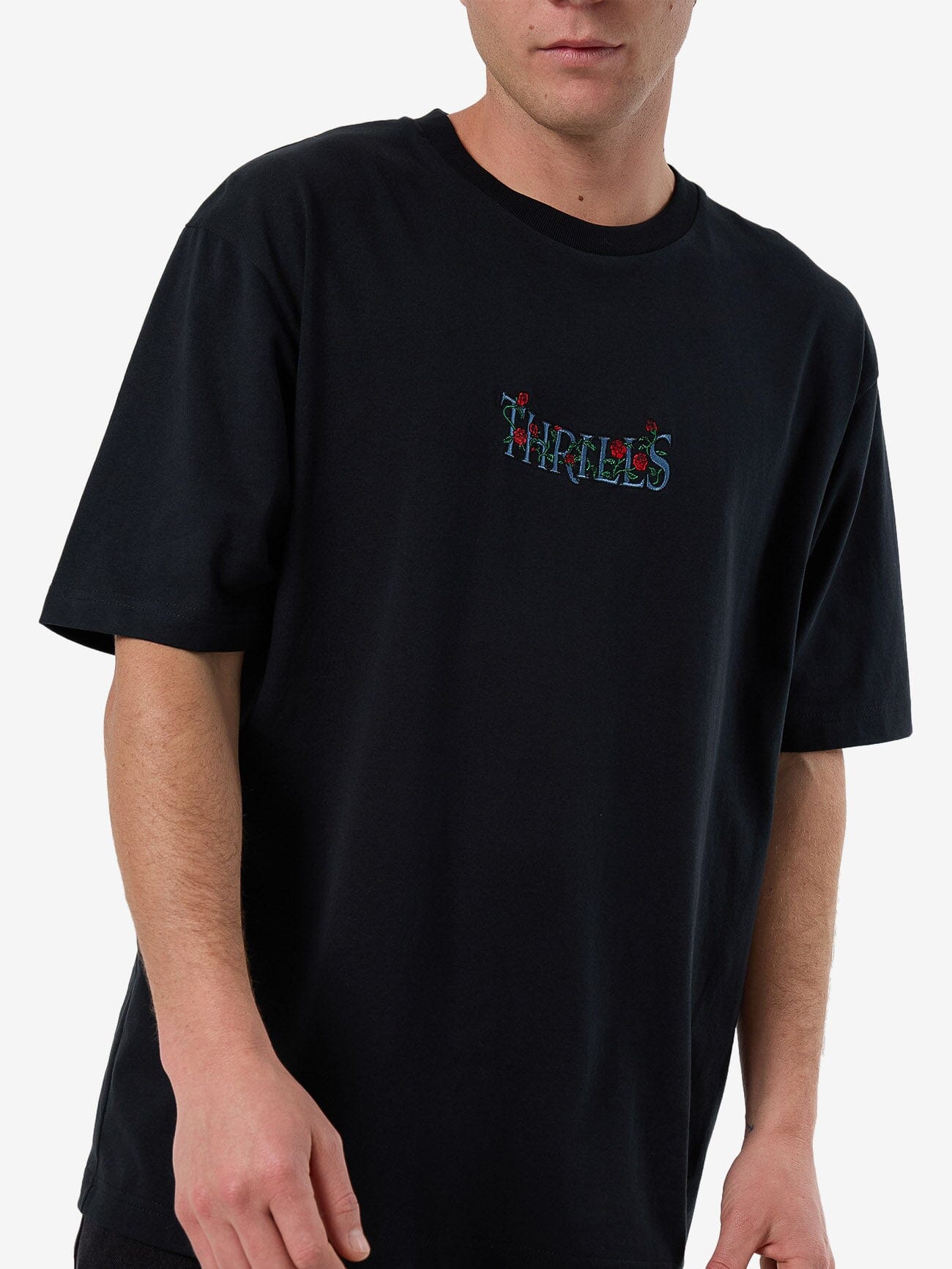 Thorned Oversize Fit Tee - Faded Black XS