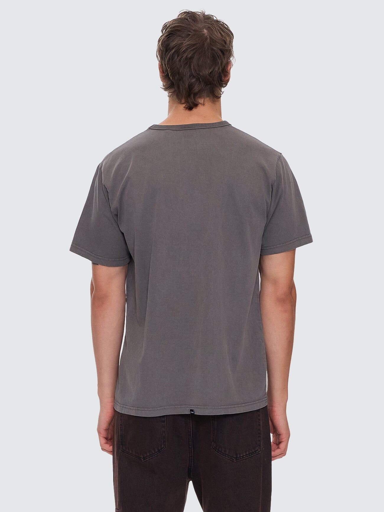 Thrills Workwear Embro Merch Fit Tee - Charcoal Rose XS
