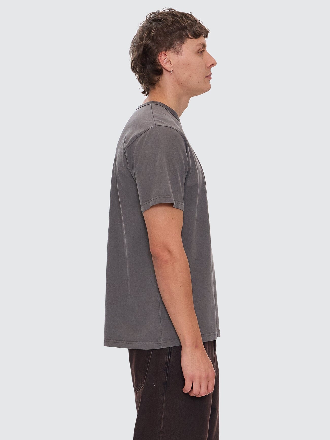 Thrills Workwear Embro Merch Fit Tee - Charcoal Rose XS