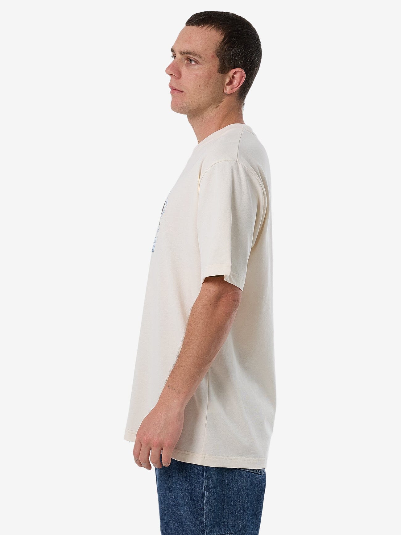 Sunday'S Lure Oversize Fit Tee - Heritage White