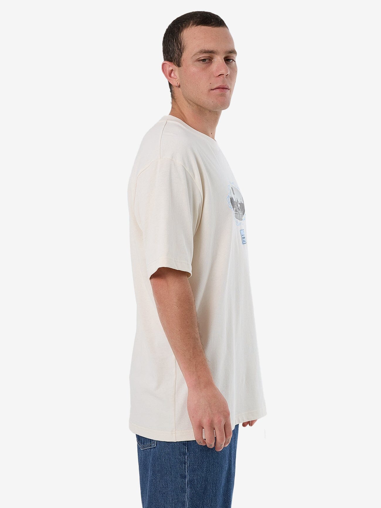 Sunday'S Lure Oversize Fit Tee - Heritage White
