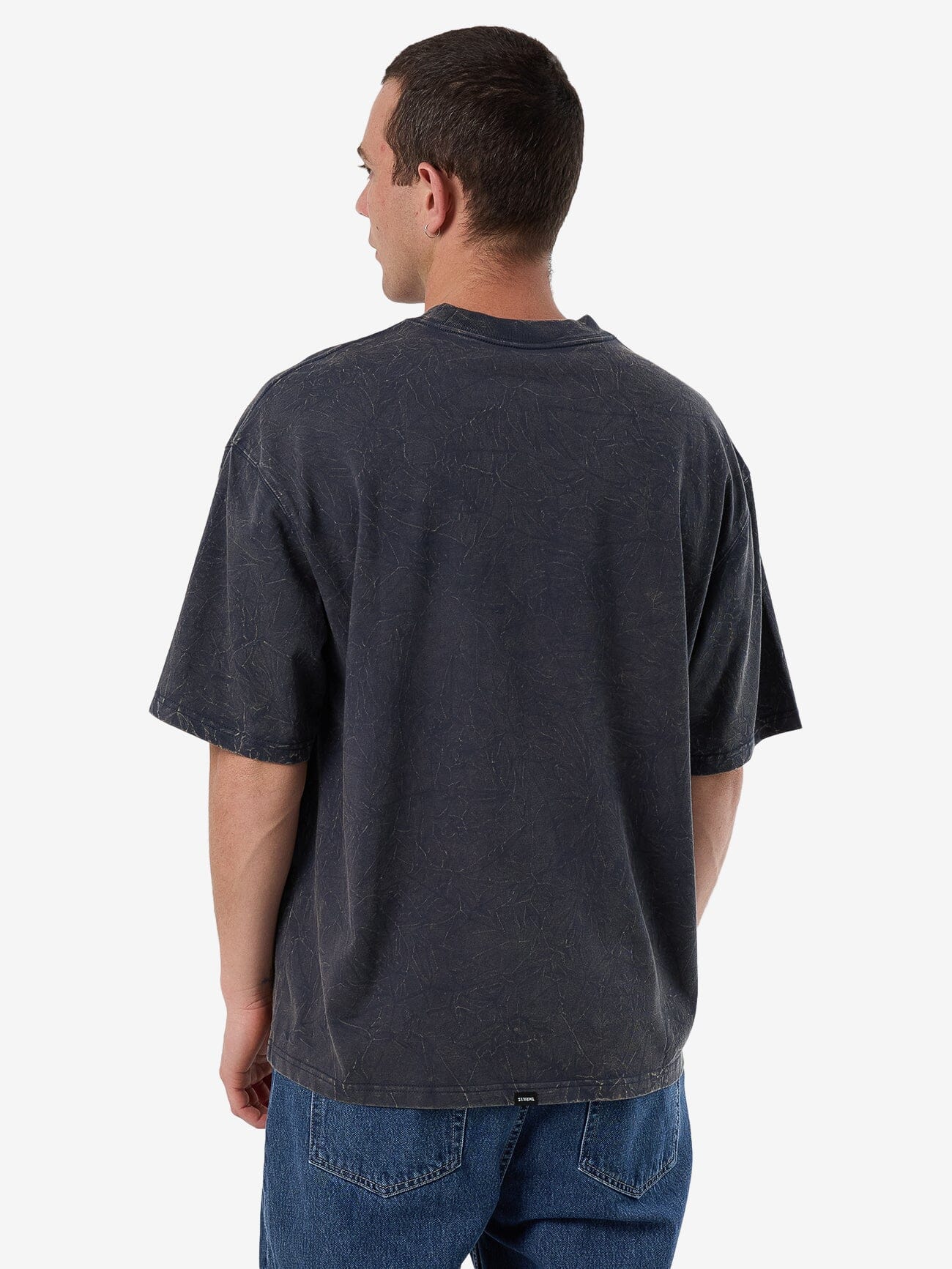 Vanished Box Fit Cropped Tee - India Ink
