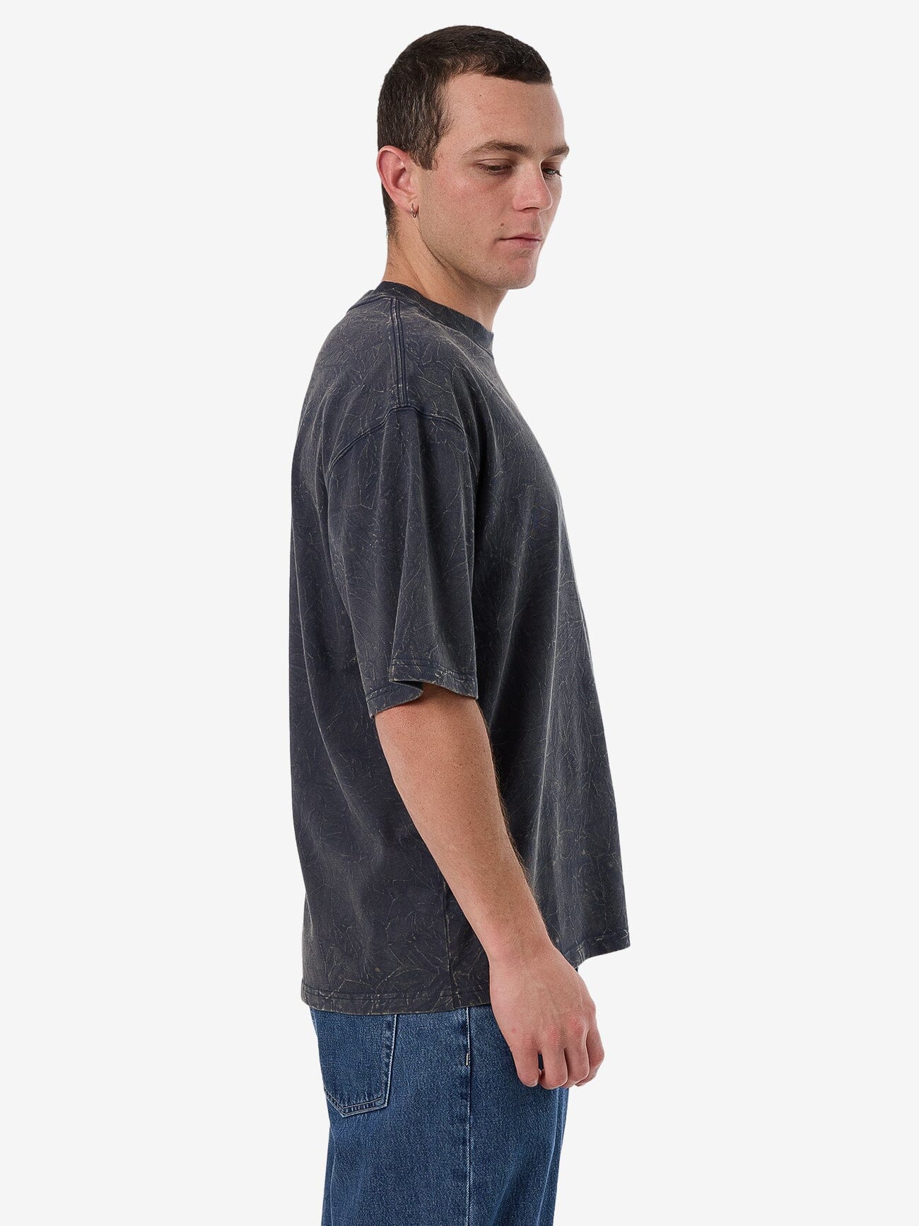 Vanished Box Fit Cropped Tee - India Ink