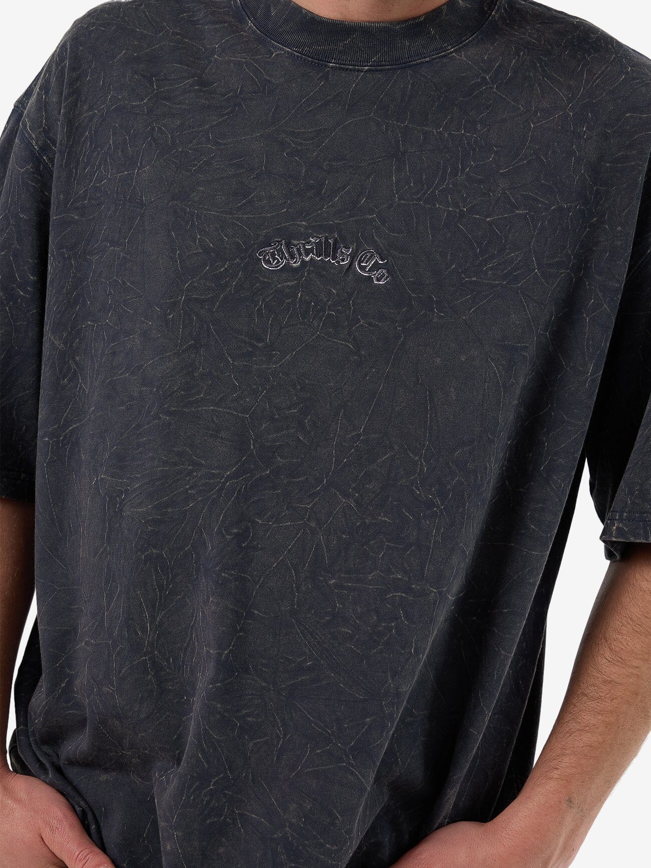 Vanished Box Fit Cropped Tee - India Ink