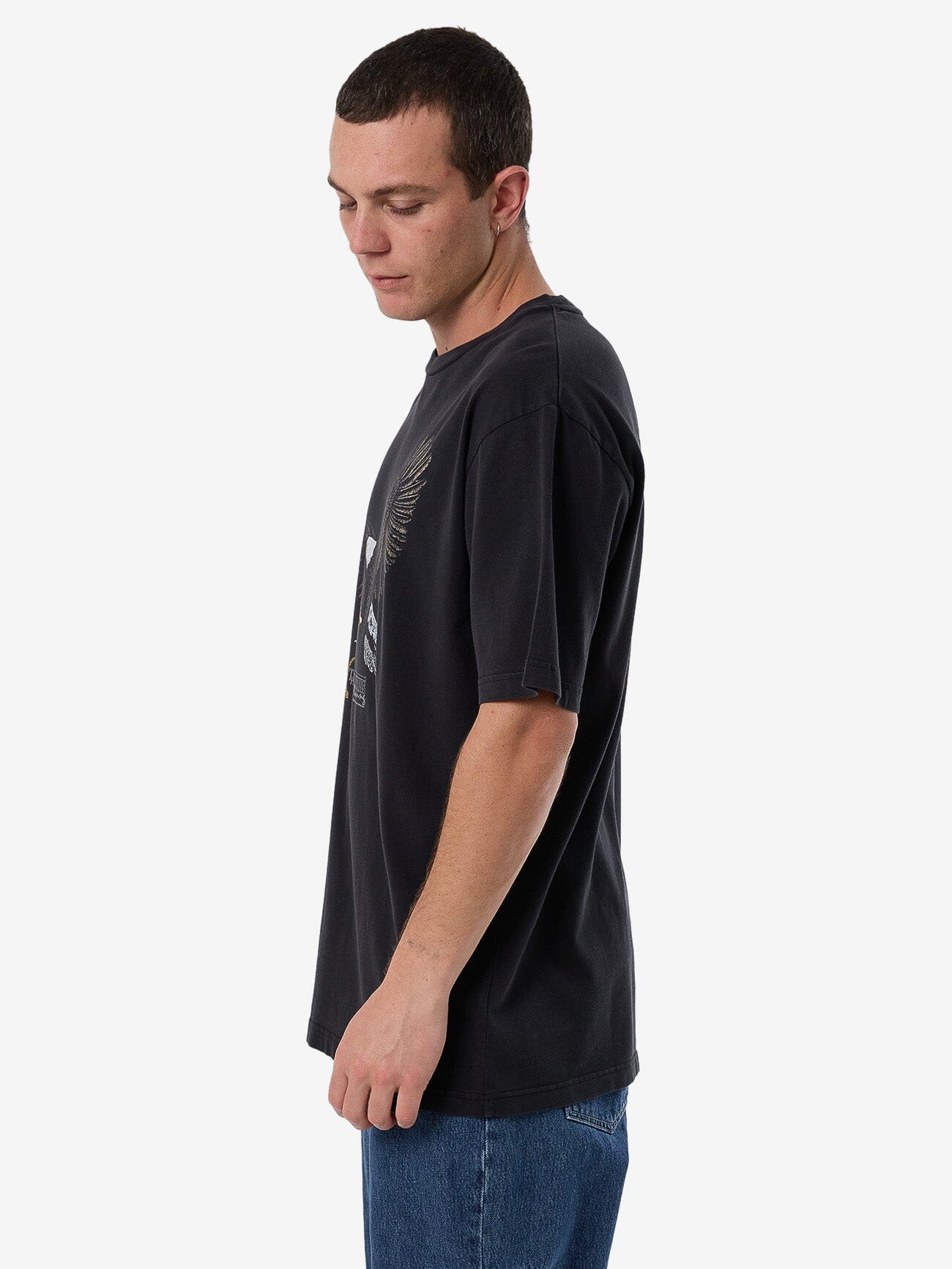 Speed Tour Oversize Fit Tee - Washed Black XS