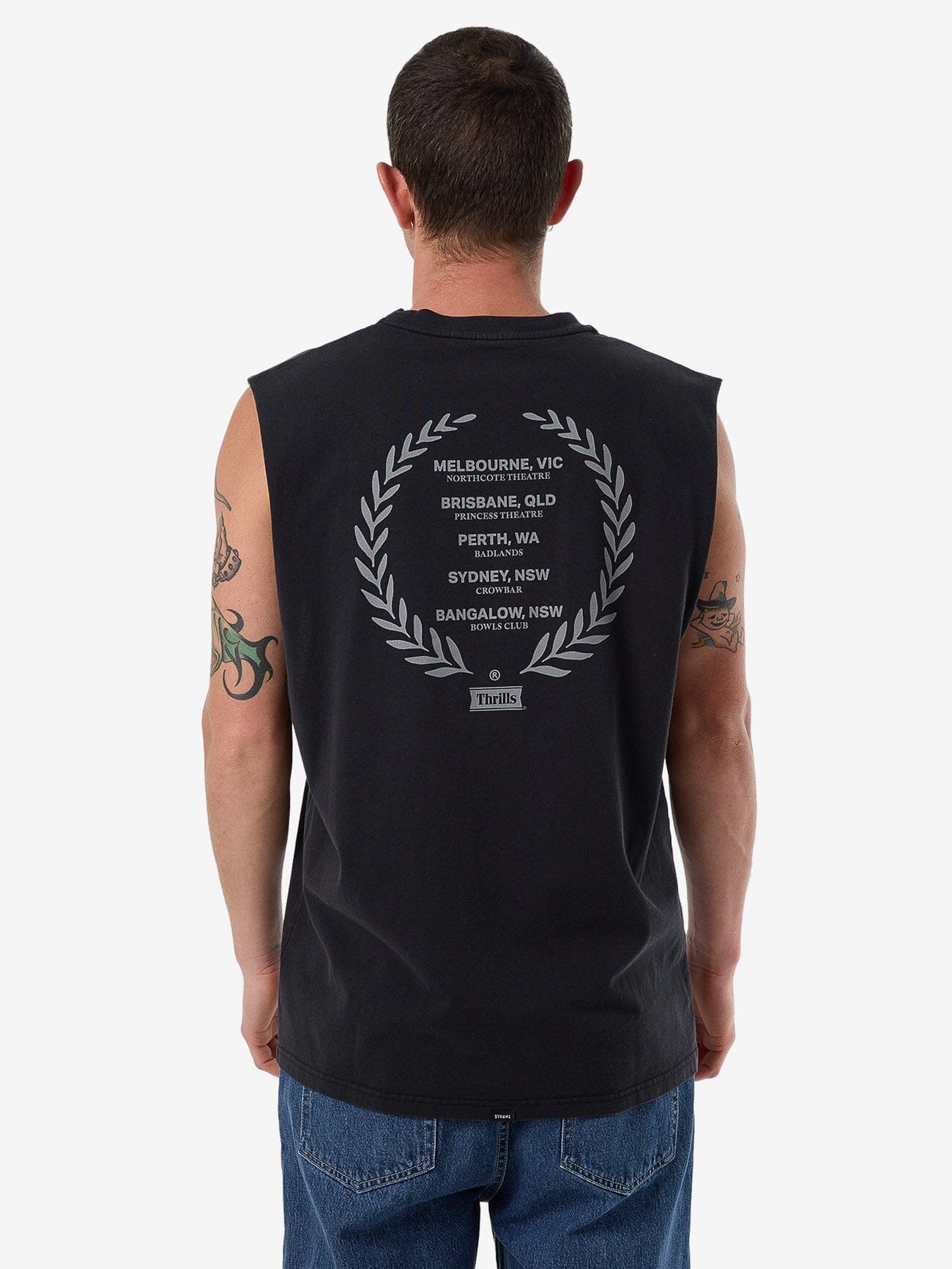 Speed Tour Merch Fit Muscle Tee - Washed Black XS