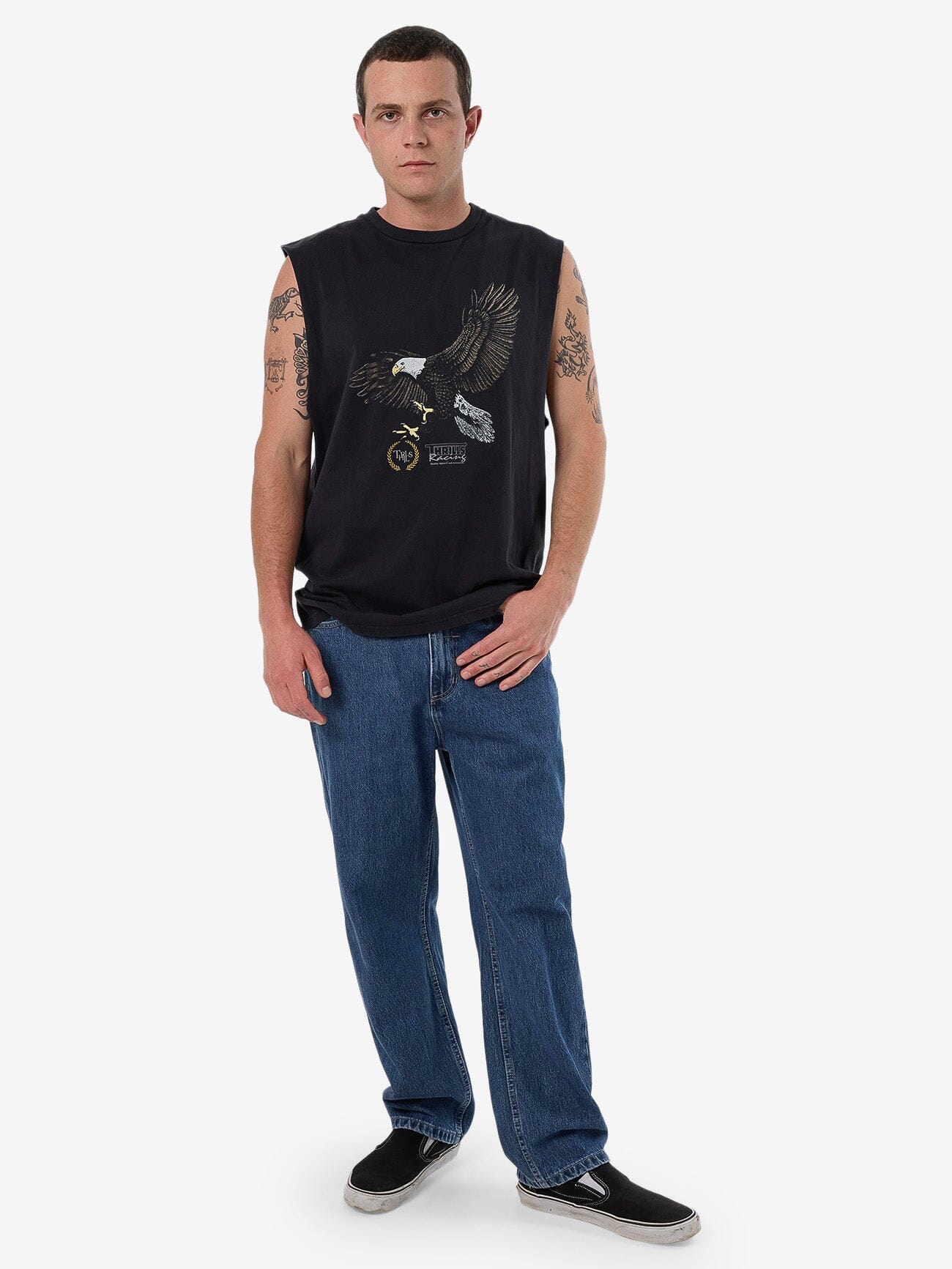 Speed Tour Merch Fit Muscle Tee - Washed Black XS