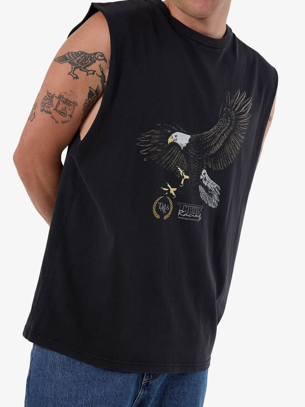 Speed Tour Merch Fit Muscle Tee - Washed Black XS