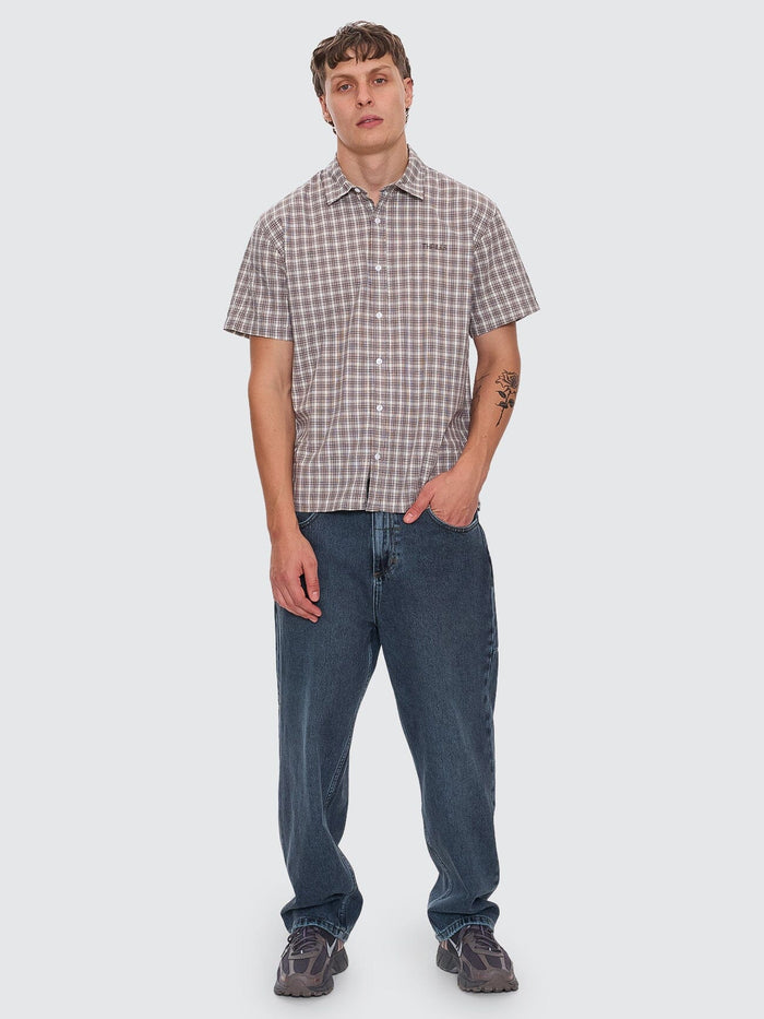 Adorned Check Short Sleeve Shirt - Java XS