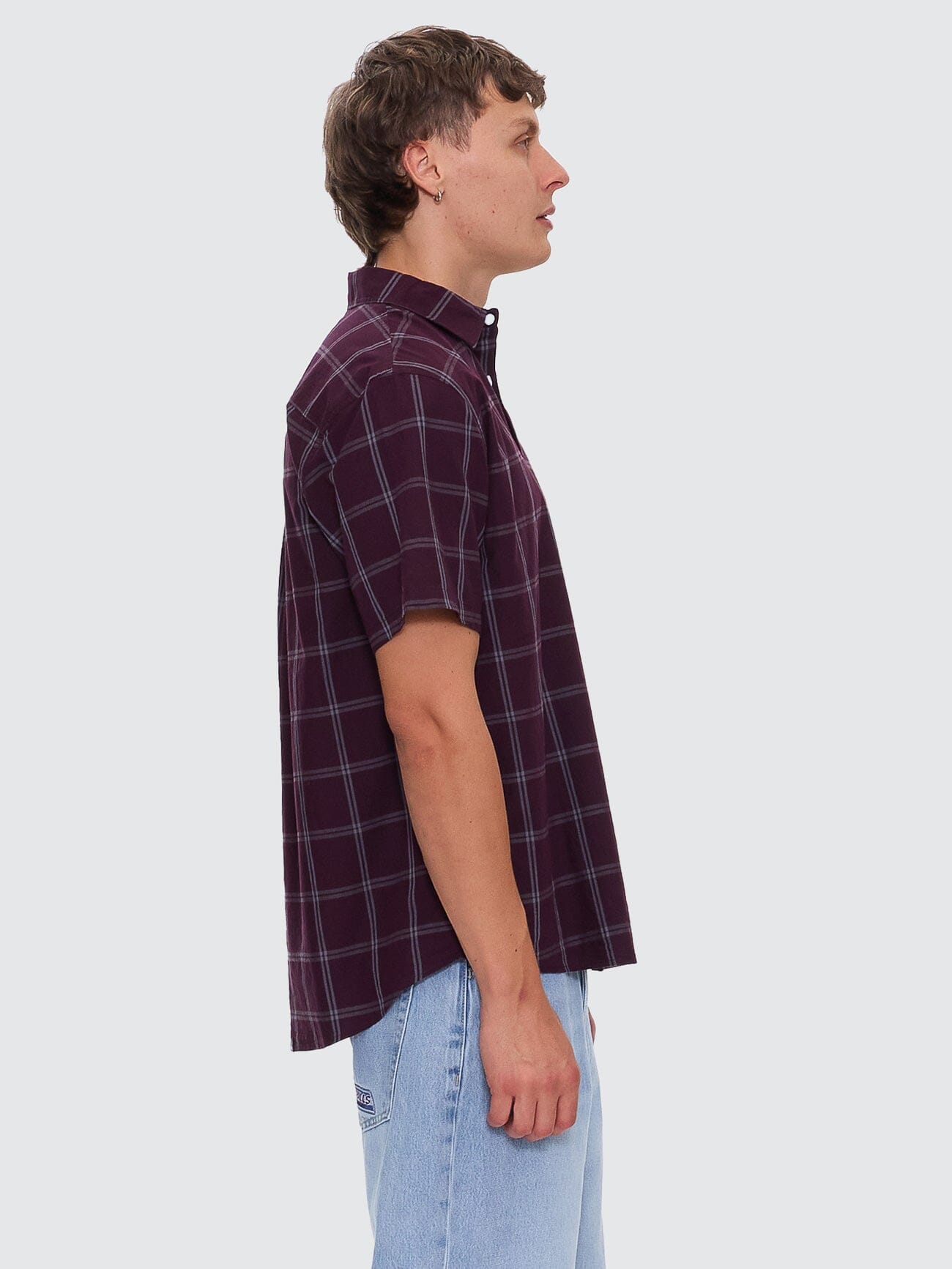 Whats Really Going On Short Sleeve Shirt - Deep Plum XS