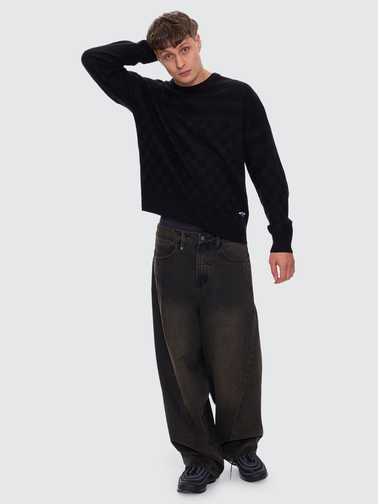 Lifted Spirits Crew Knit - Black XS