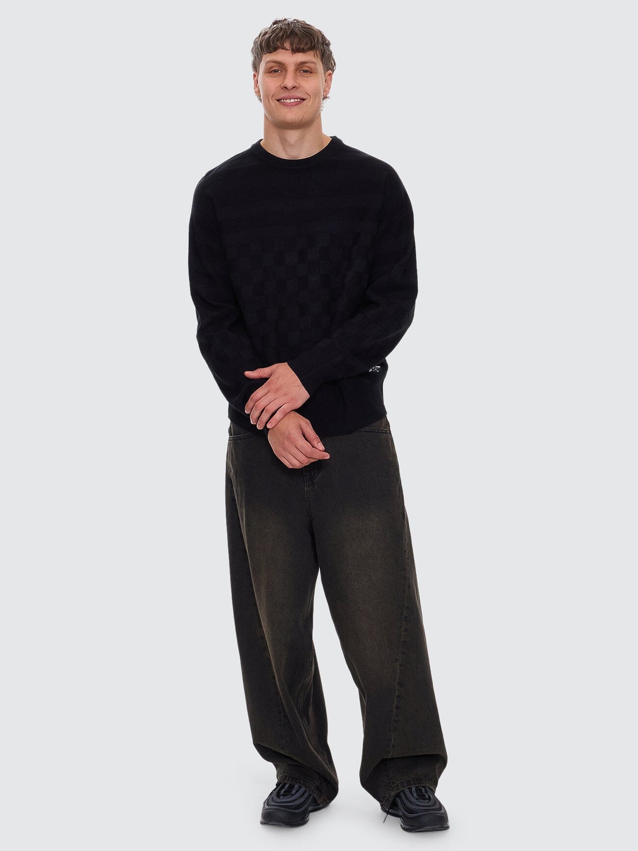 Lifted Spirits Crew Knit - Black XS