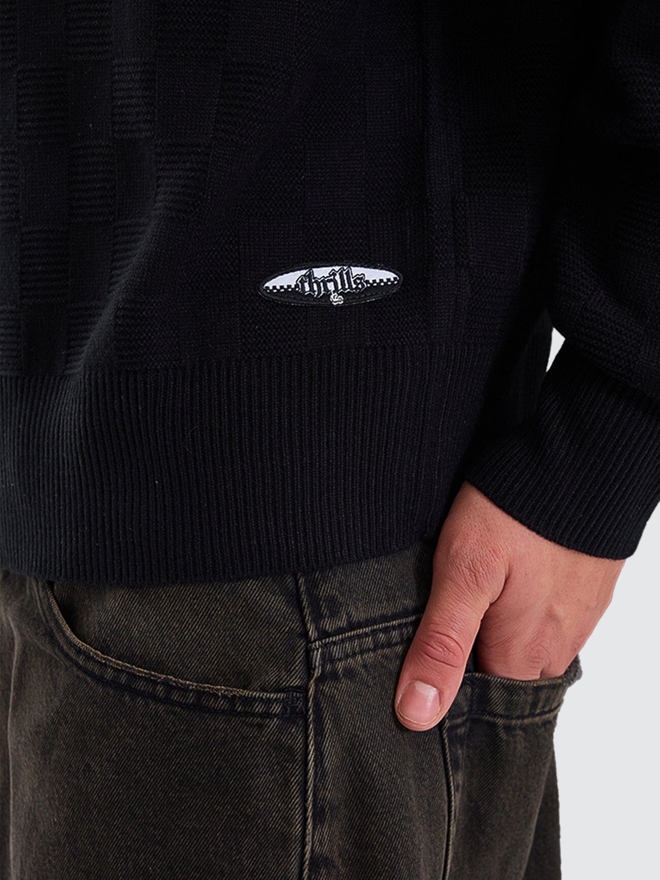 Lifted Spirits Crew Knit - Black XS