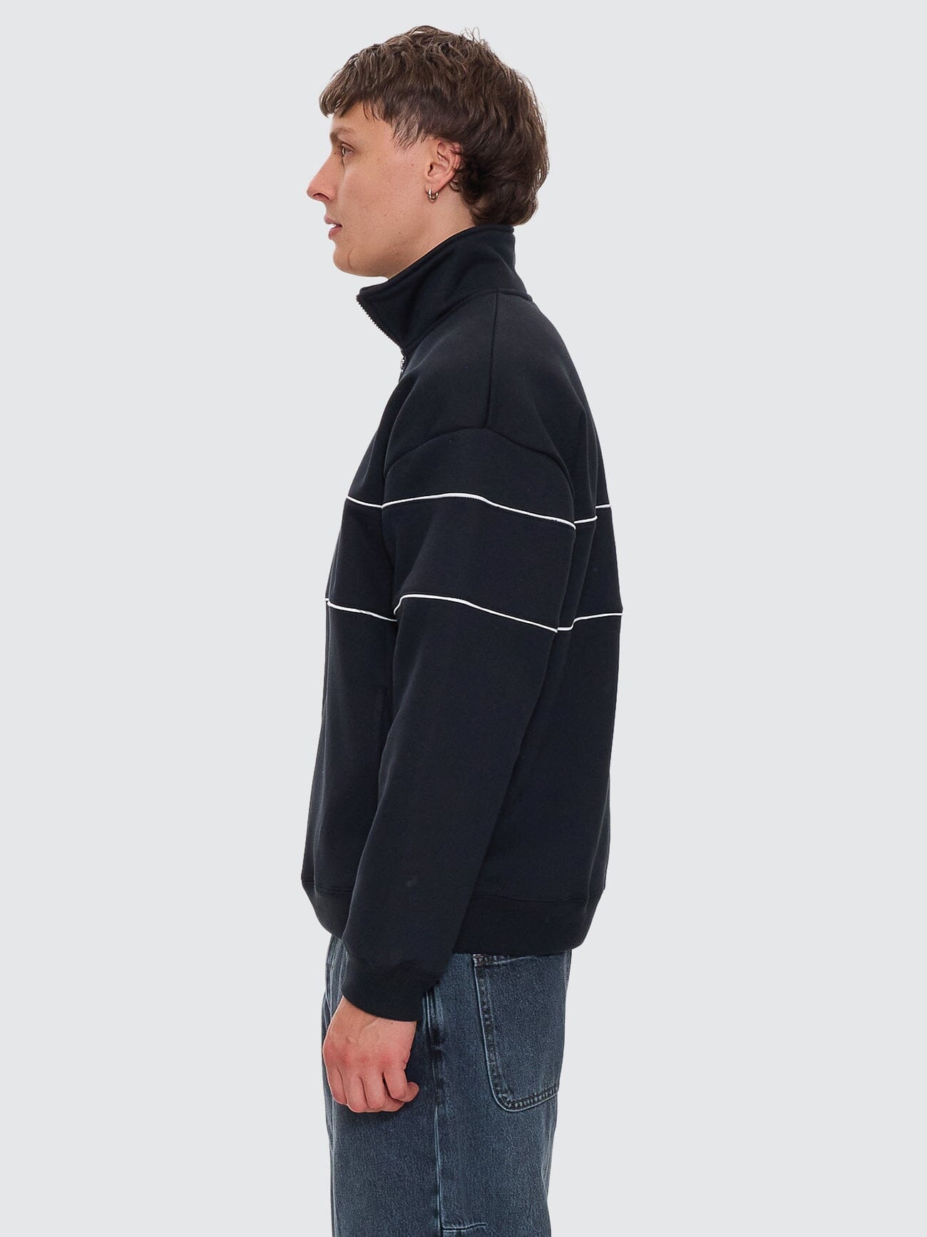 Glory Quarter Zip Fleece - Washed Black XS