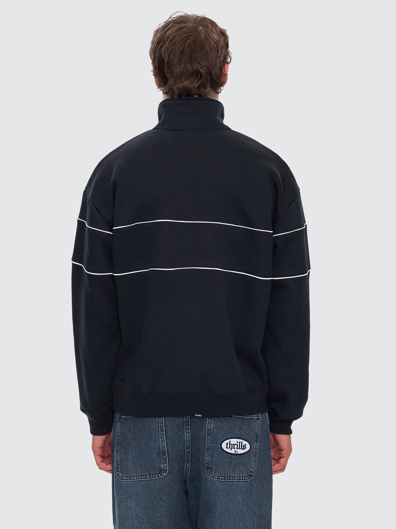 Glory Quarter Zip Fleece - Washed Black XS