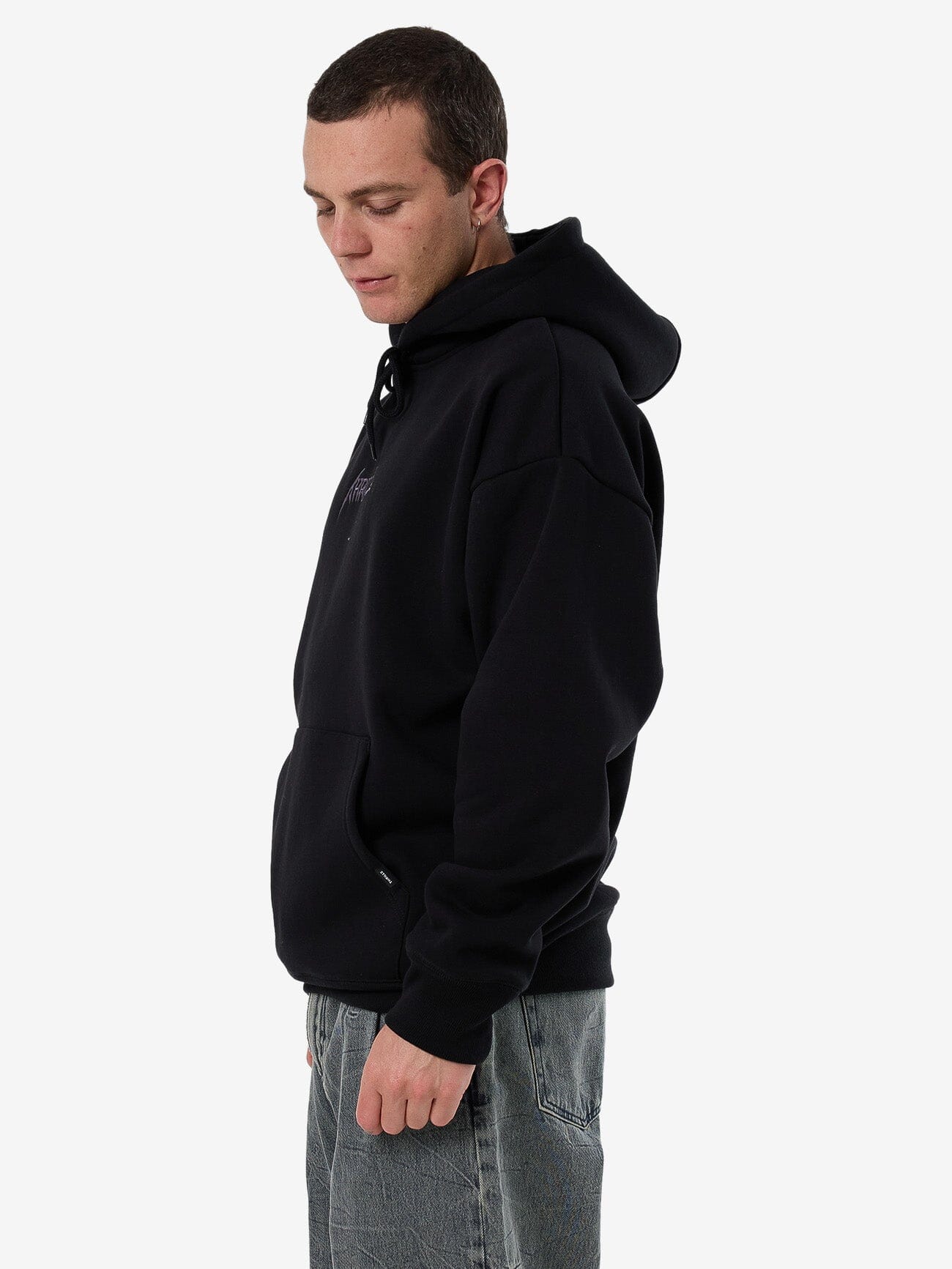 Do Not Limit Your Mind Slouch Pull On Hood - Black