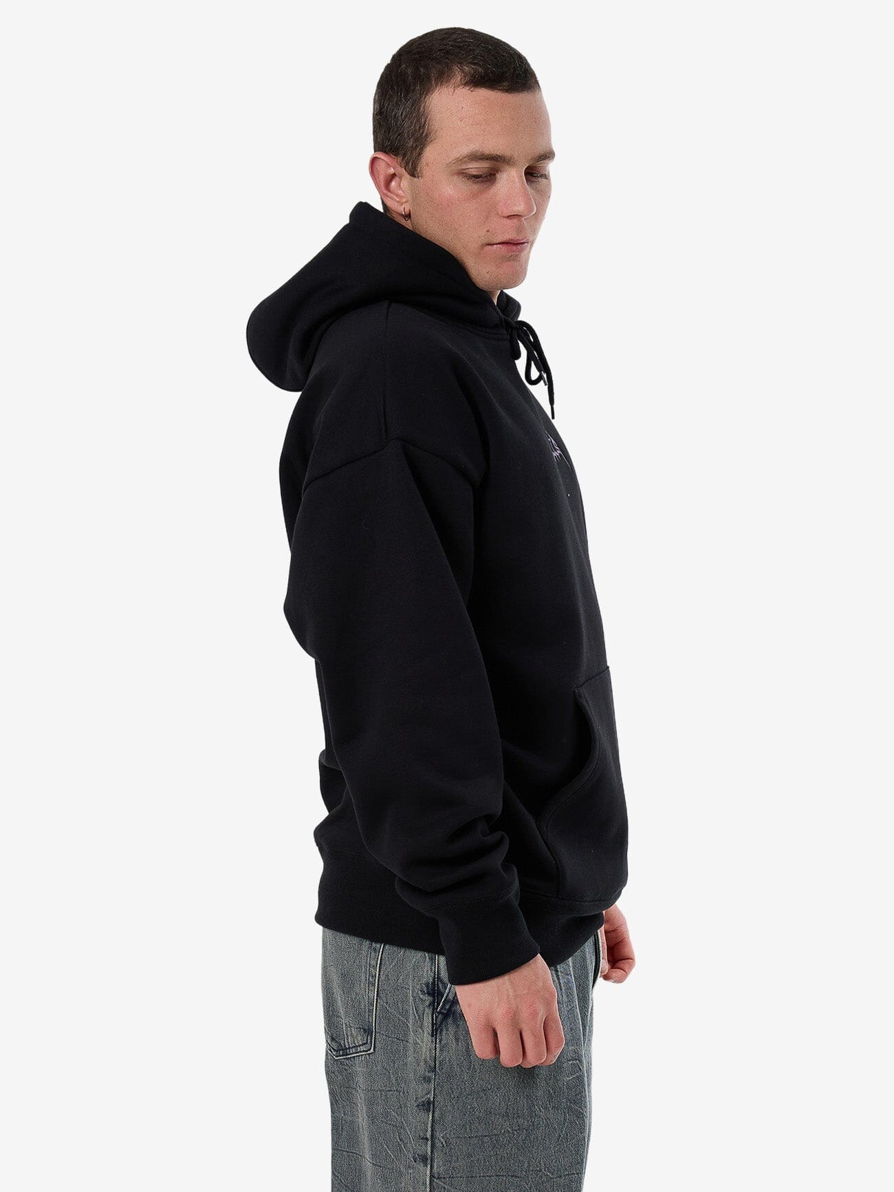 Do Not Limit Your Mind Slouch Pull On Hood - Black