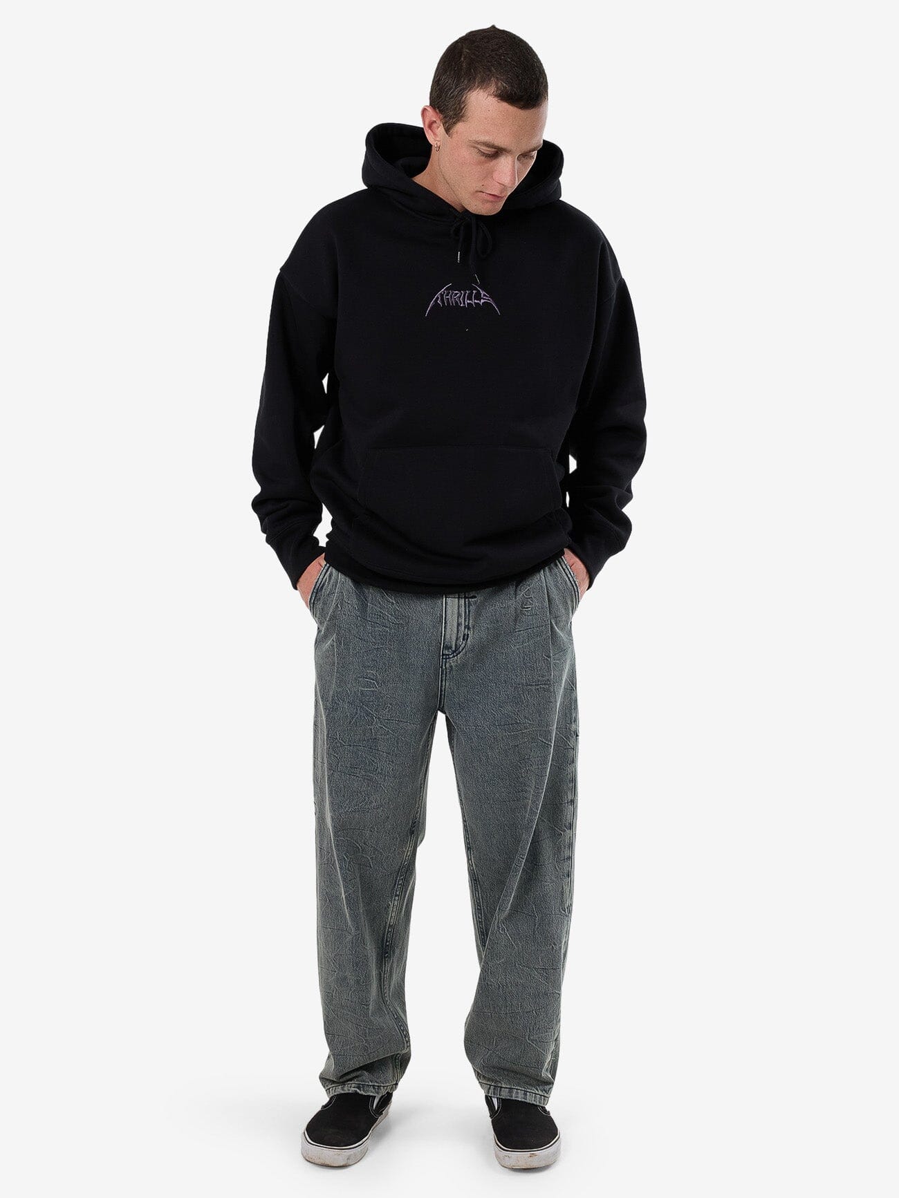 Do Not Limit Your Mind Slouch Pull On Hood - Black