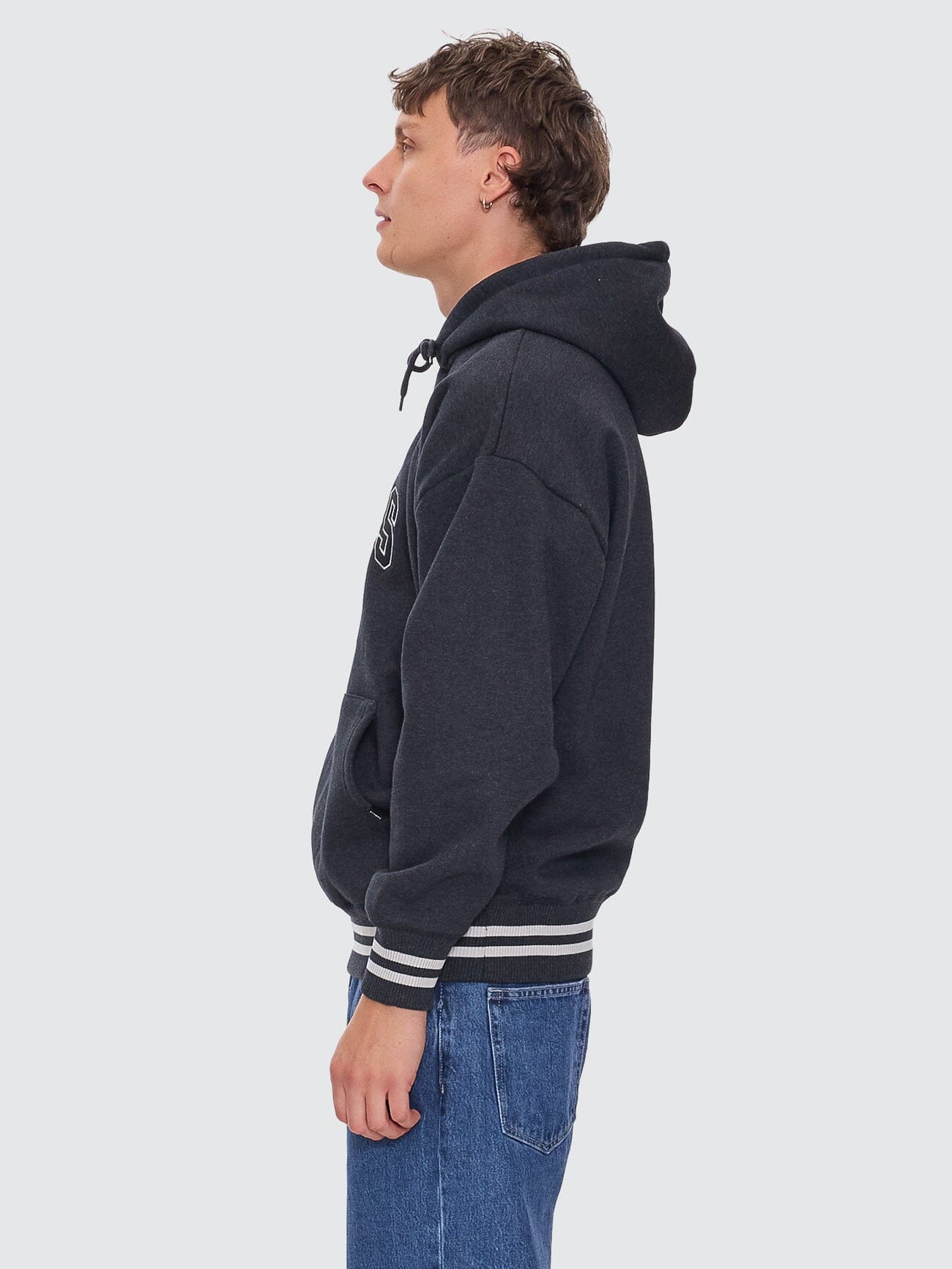 Legacy Slouch Pull On Hood - Black Marle XS