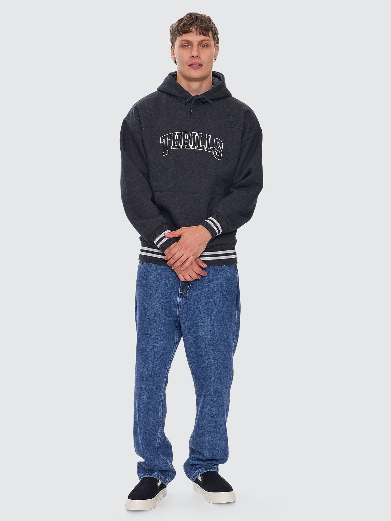 Legacy Slouch Pull On Hood - Black Marle XS